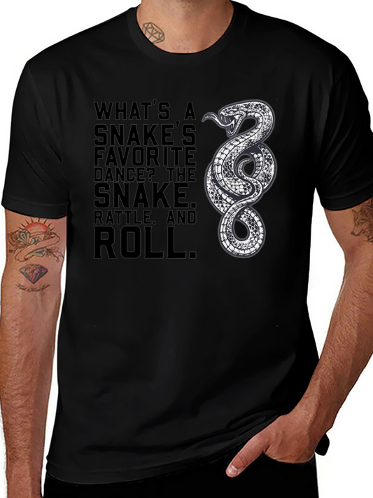 Snake Rattle and Roll Graphic Tee - Black