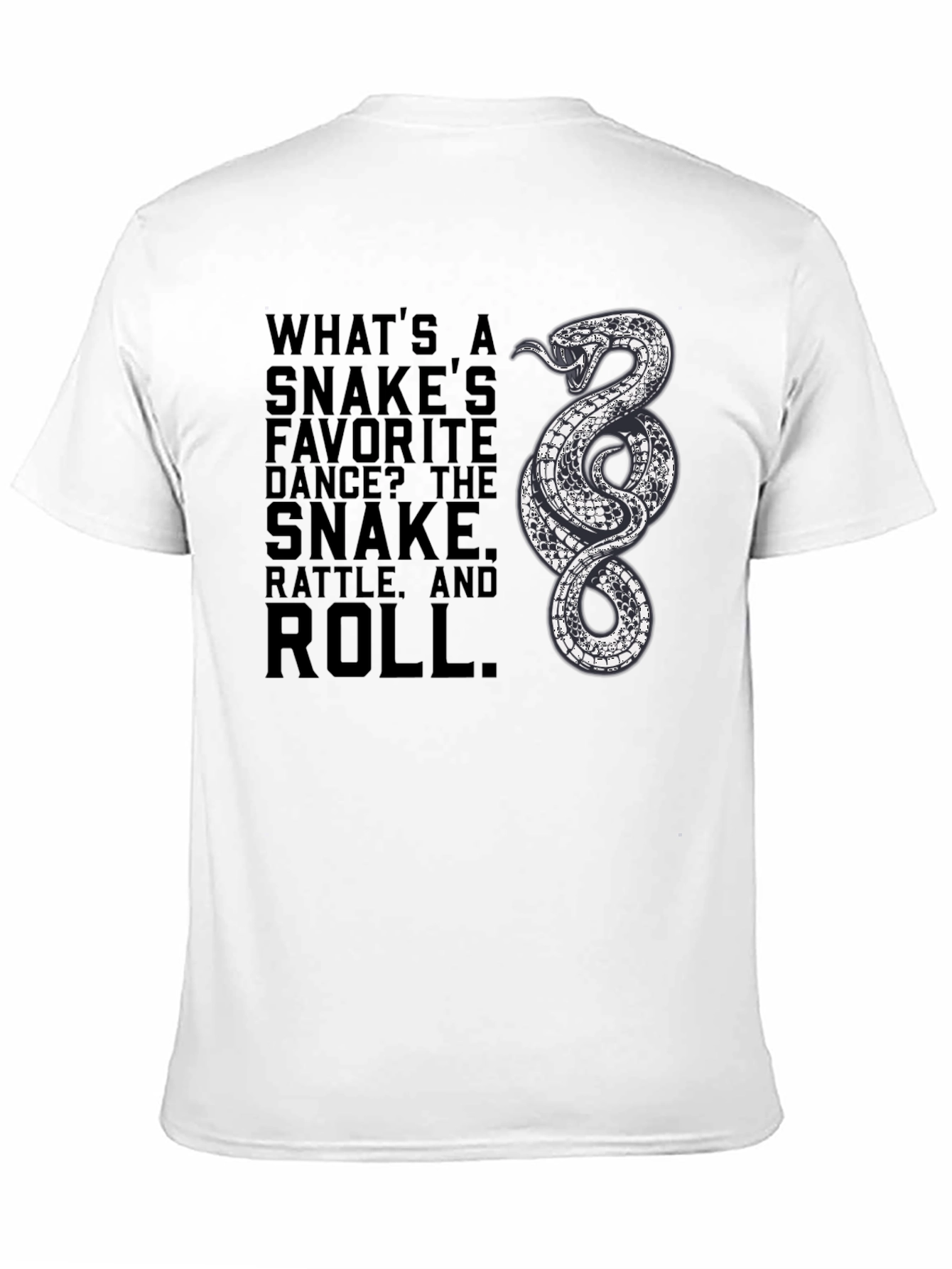 Snake Rattle and Roll Graphic Tee - Black