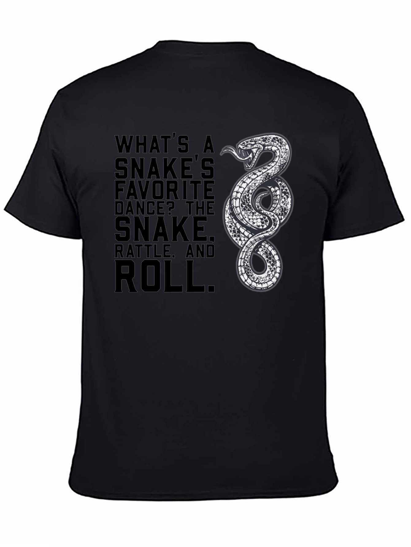 Snake Rattle and Roll Graphic Tee - Black
