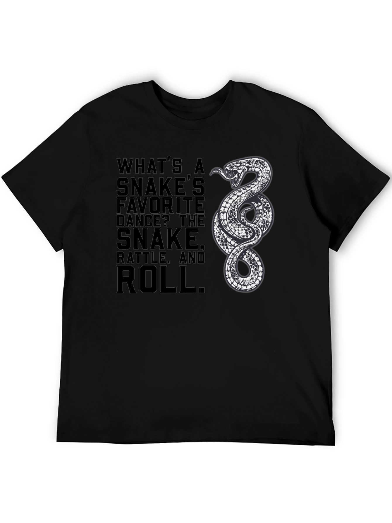Snake Rattle and Roll Graphic Tee - Black