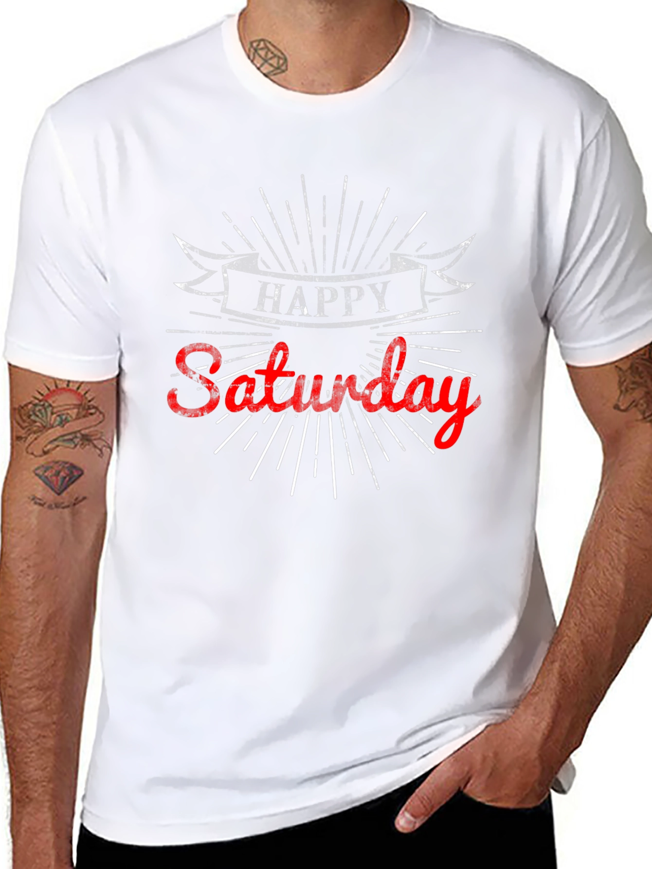 Happy Saturday Graphic Tee - Black