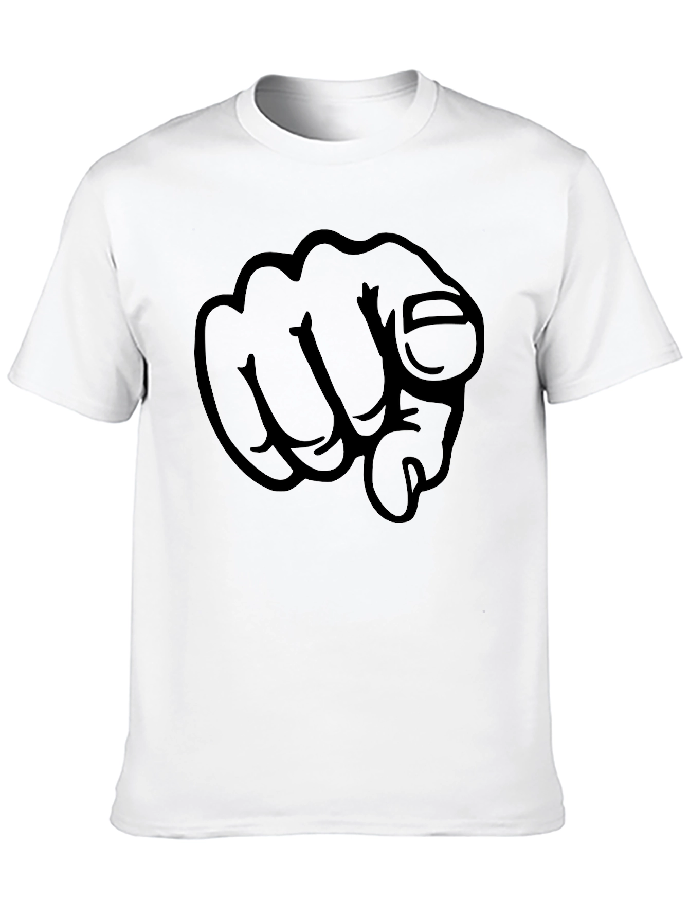 Pointing Finger Graphic Tee - Bold Design