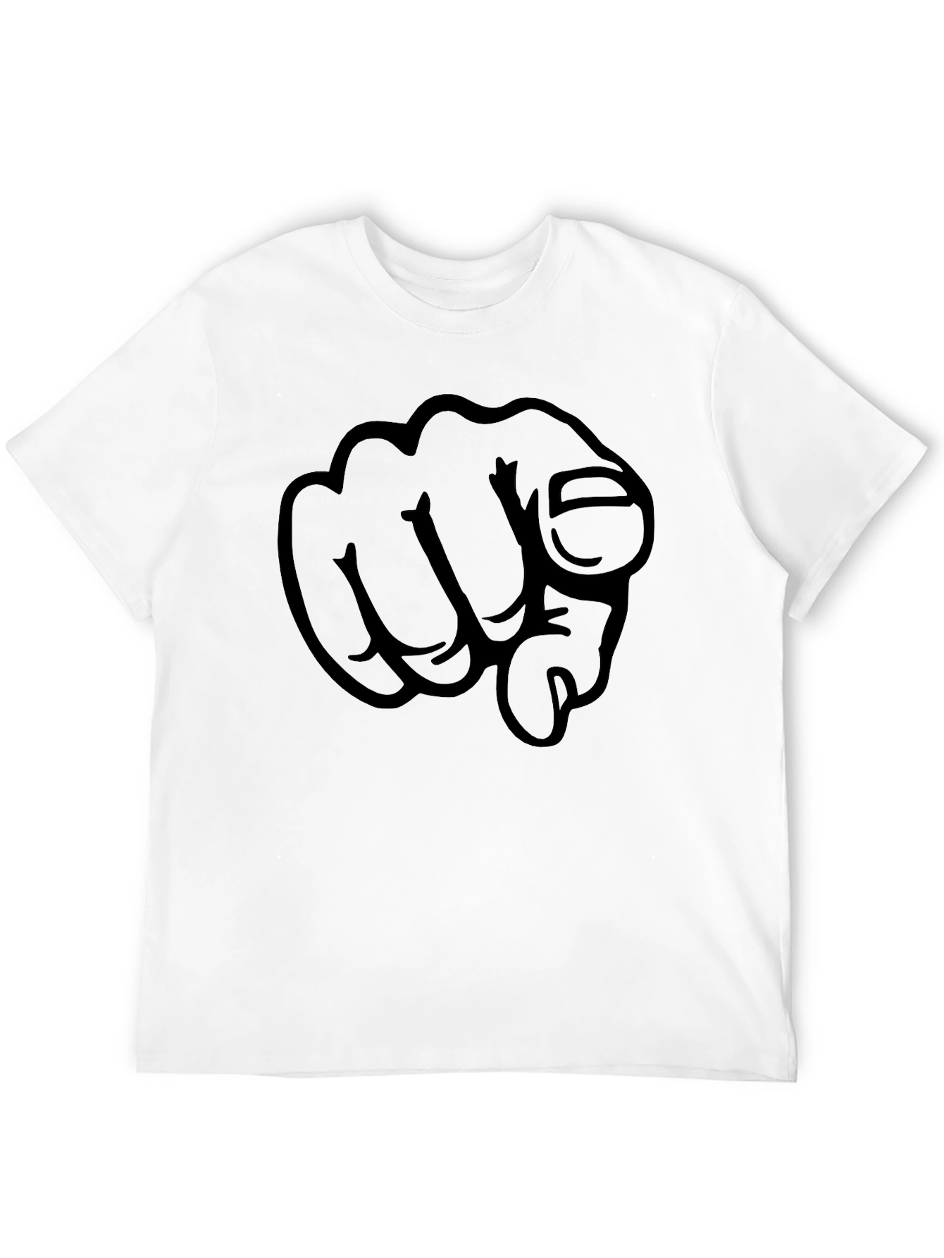 Pointing Finger Graphic Tee - Bold Design