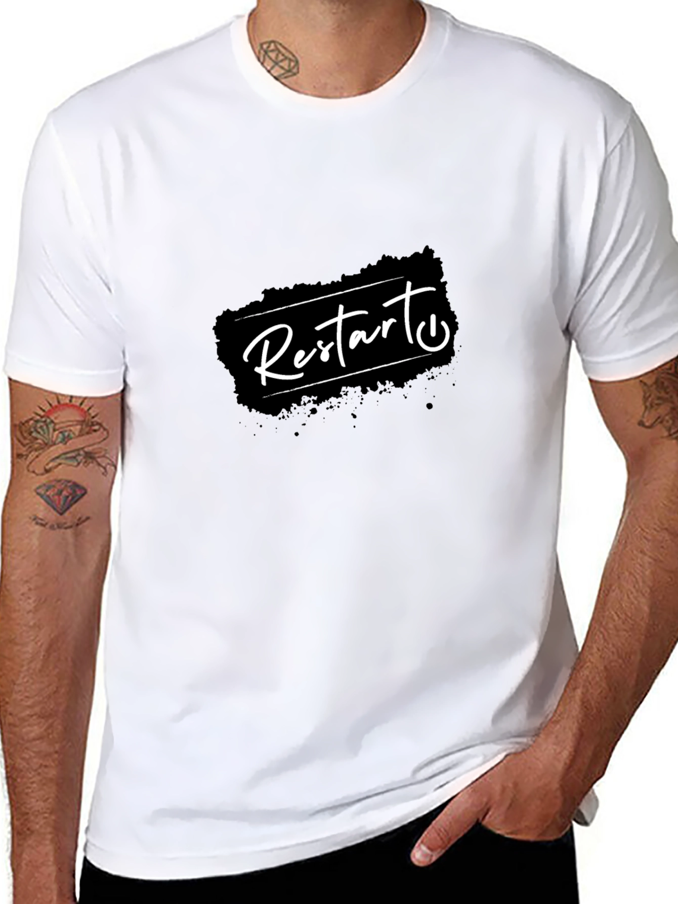 Restart Graphic T-Shirt - Black