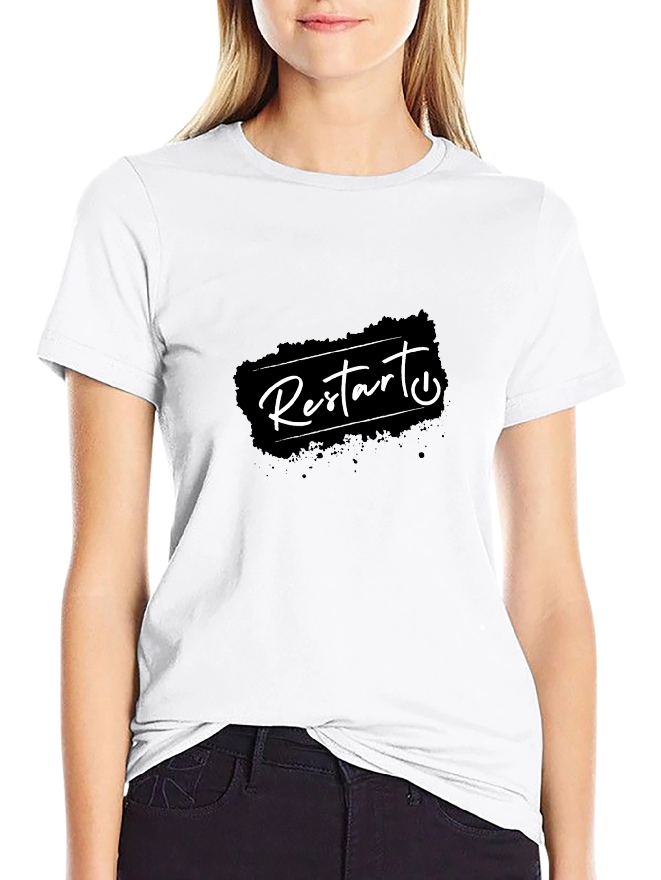 Restart Graphic T-Shirt - Black