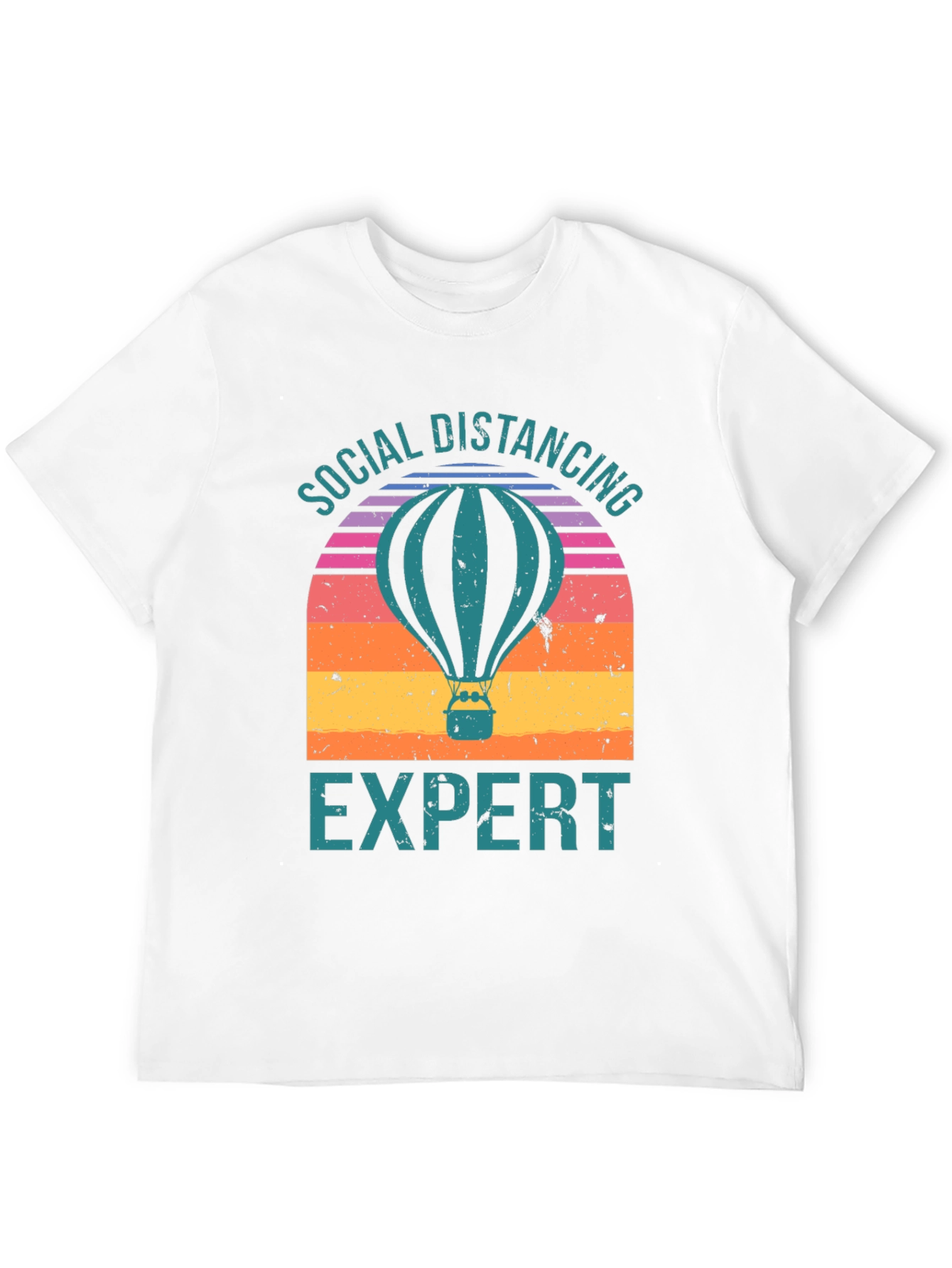 Social Distancing Expert Hot Air Balloon T-Shirt