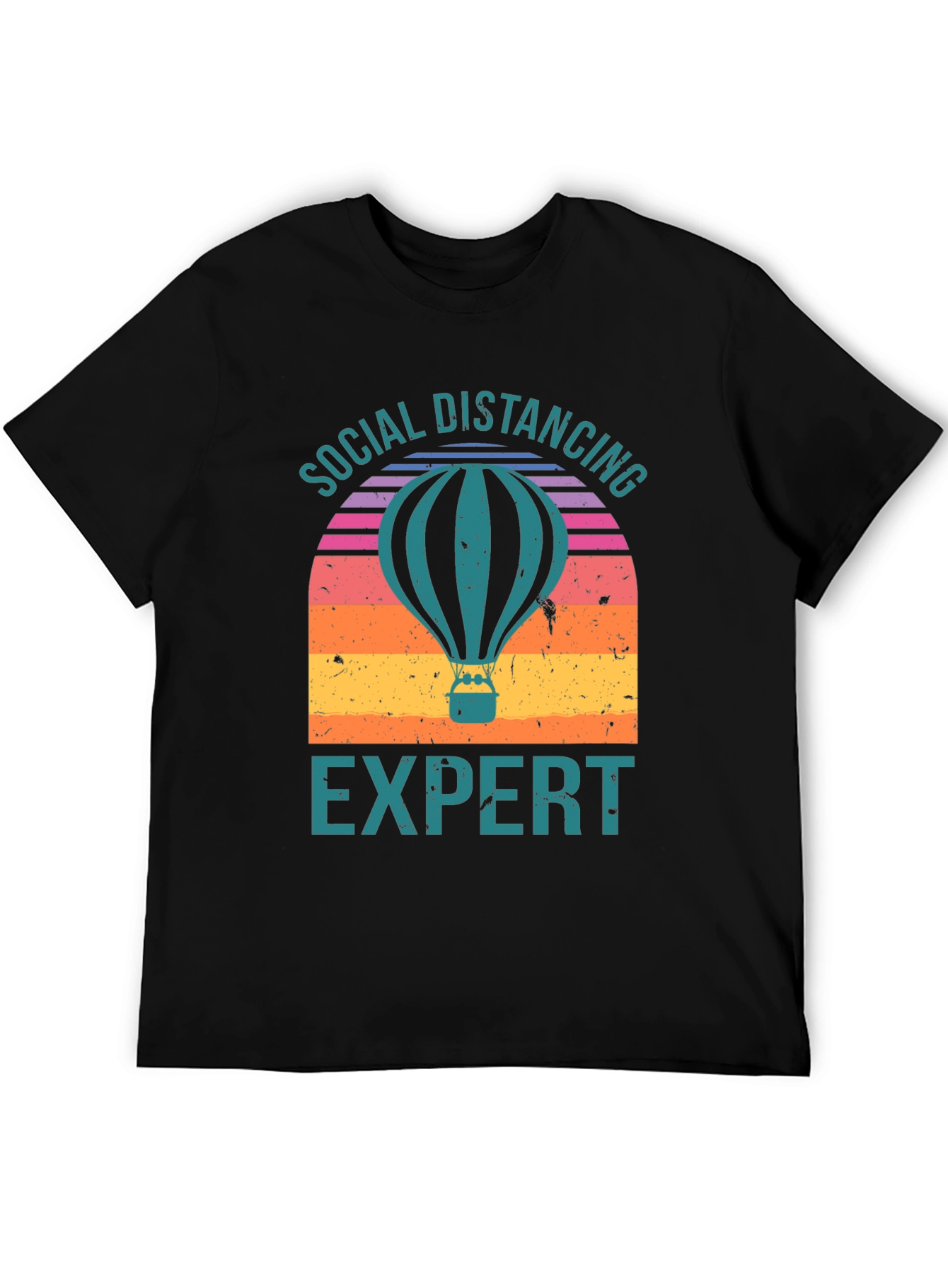 Social Distancing Expert Hot Air Balloon T-Shirt