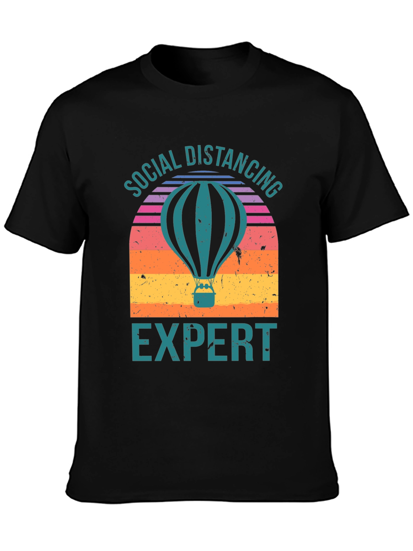 Social Distancing Expert Hot Air Balloon T-Shirt
