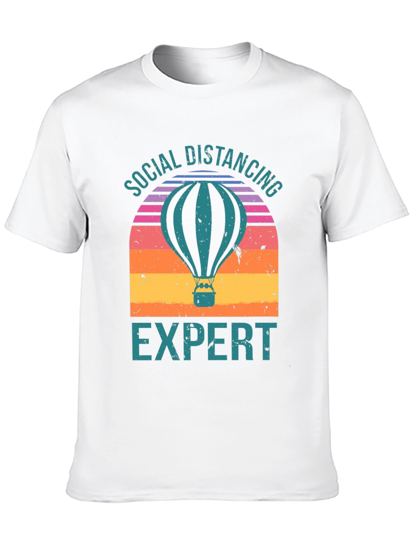 Social Distancing Expert Hot Air Balloon T-Shirt