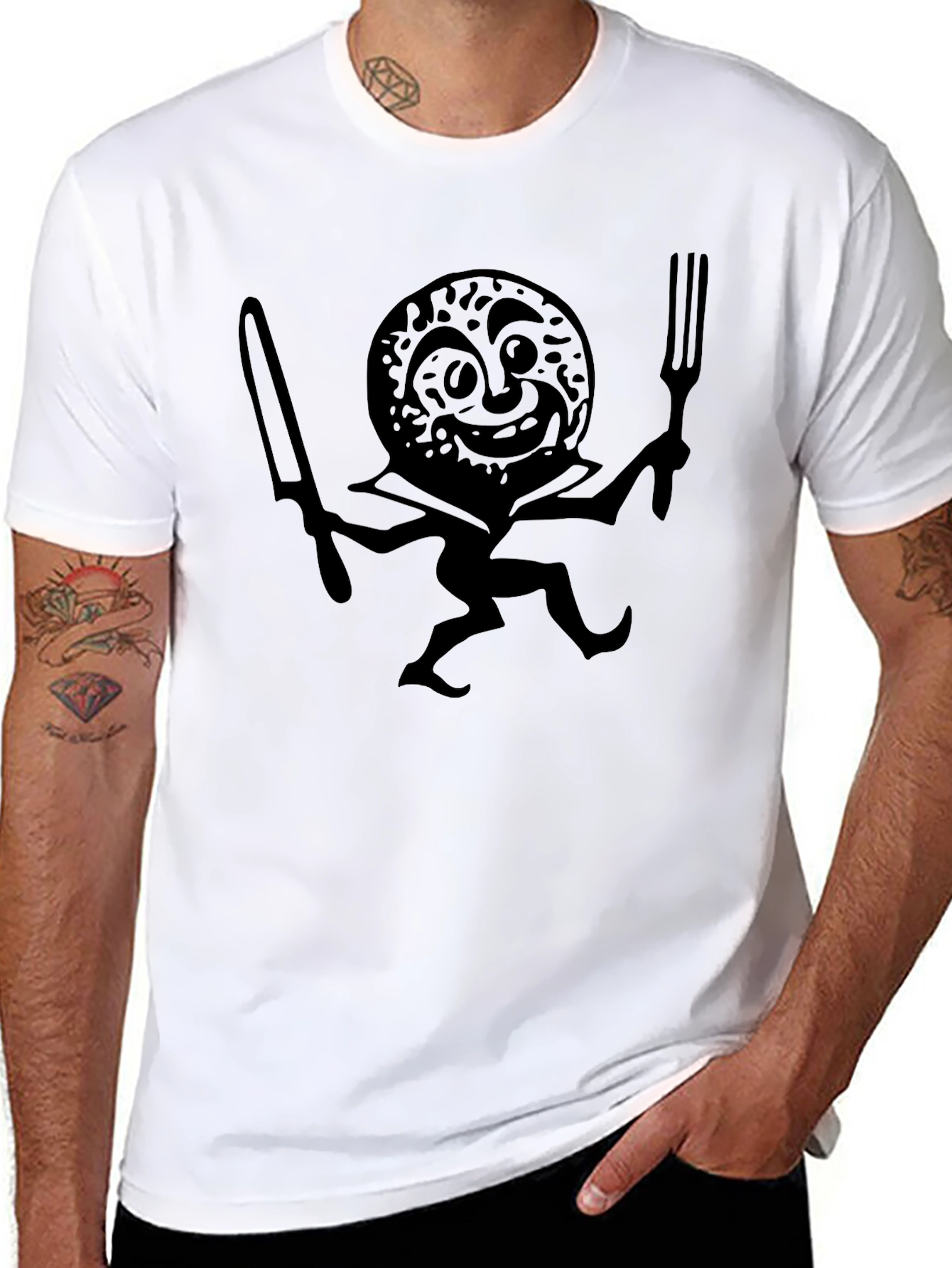 Whimsical Donut Chef Graphic T-Shirt