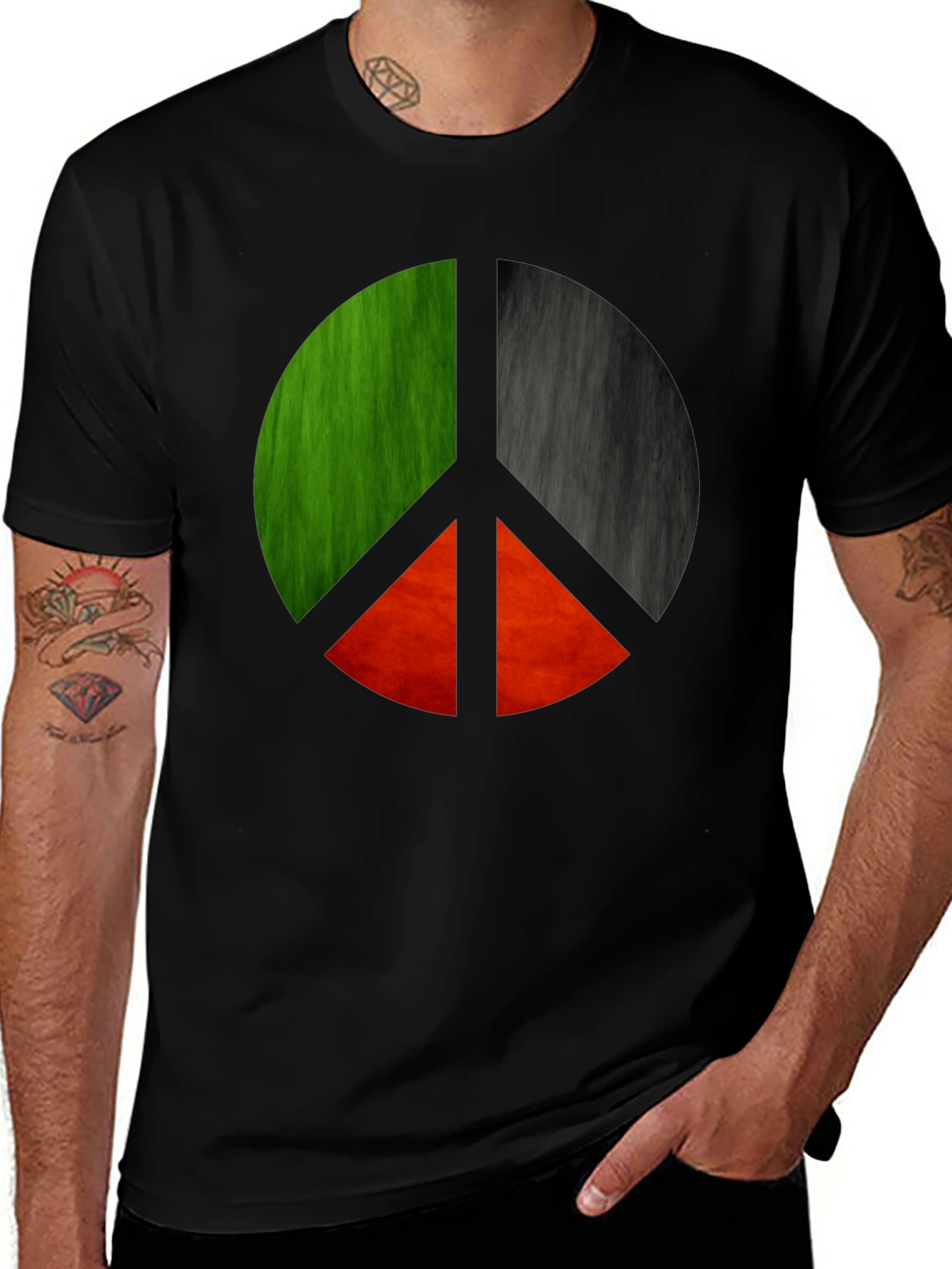 Peace Symbol Graphic Tee - Unique Design
