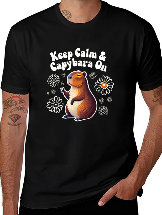 Keep Calm & Capybara On T-Shirt