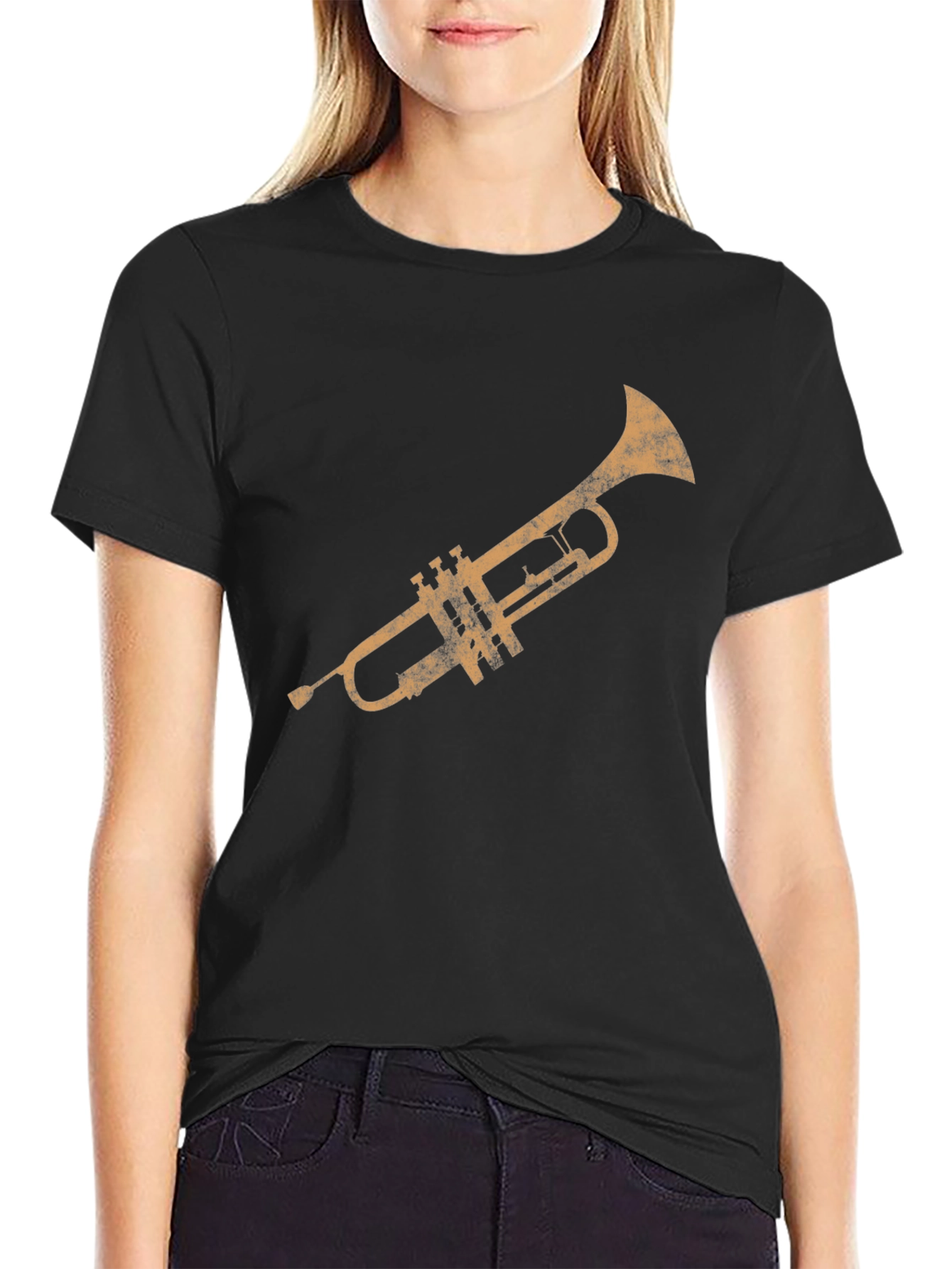 Trumpet Graphic Tee - Musicians Classic Black T-Shirt