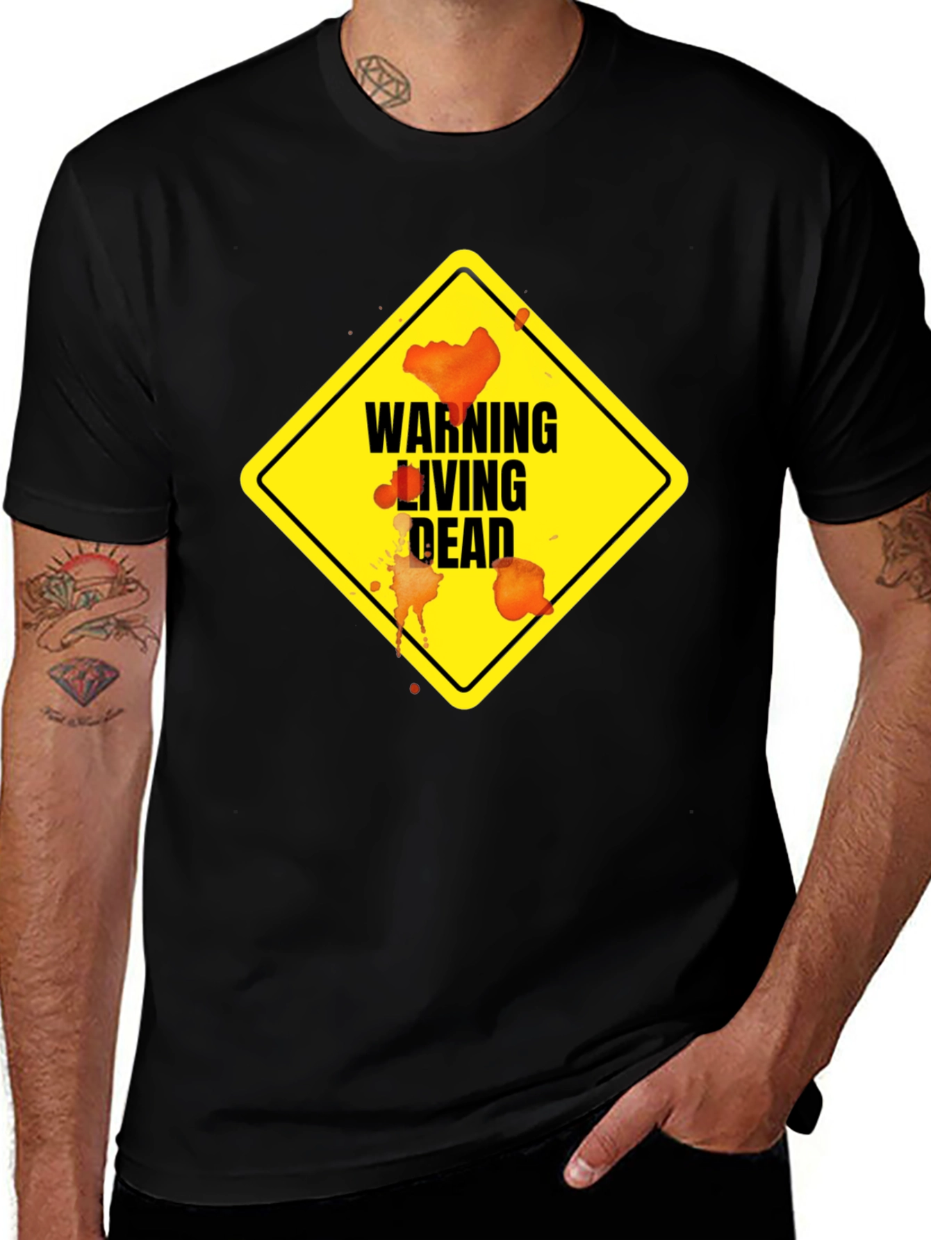 Warning Living Dead Zombie T-Shirt