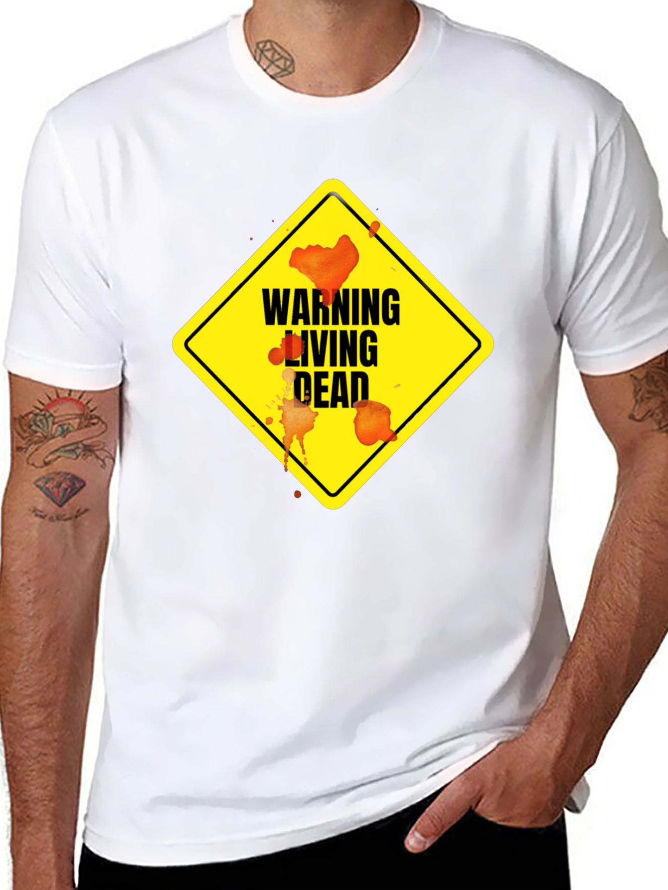 Warning Living Dead Zombie T-Shirt
