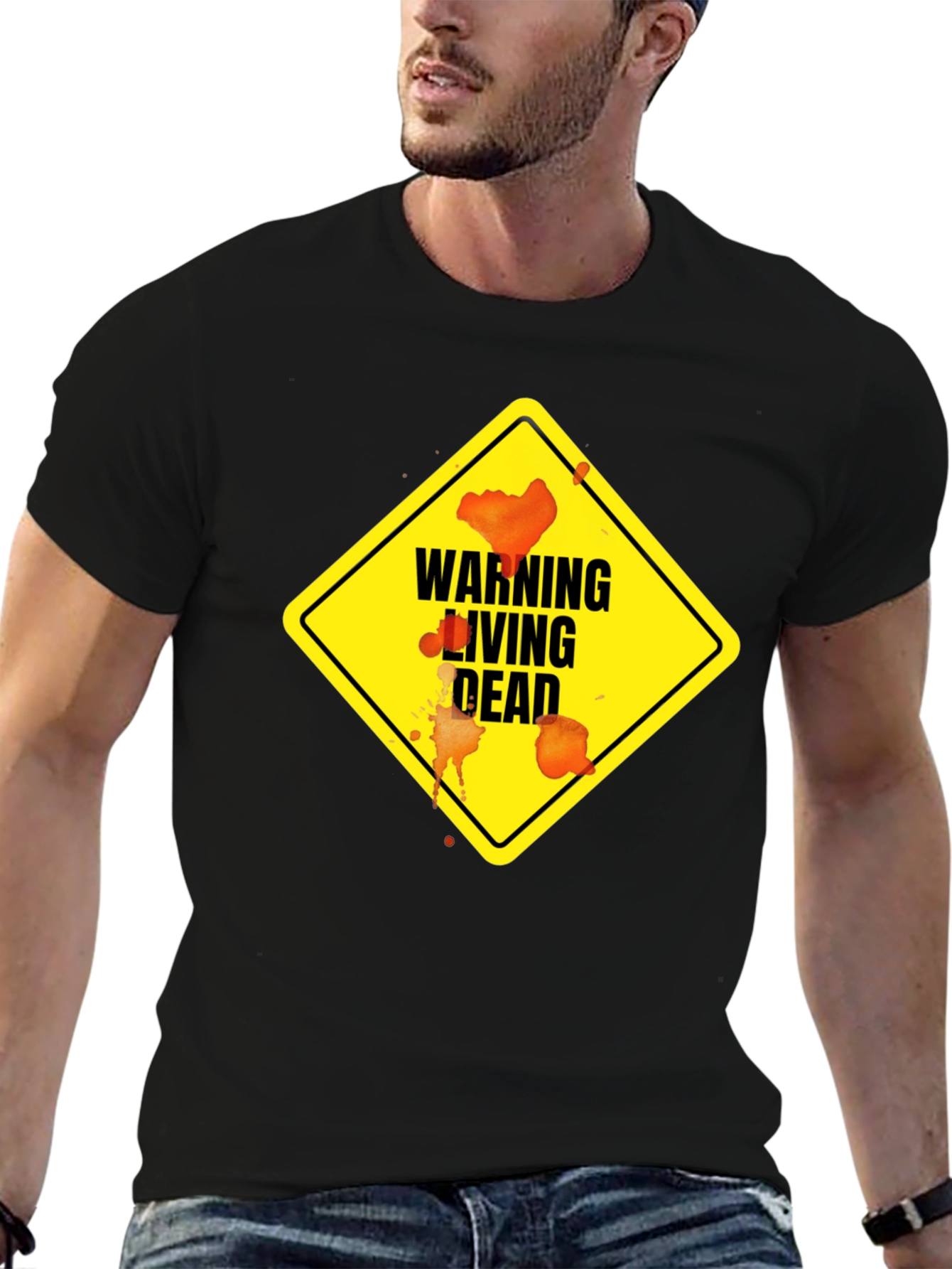 Warning Living Dead Zombie T-Shirt