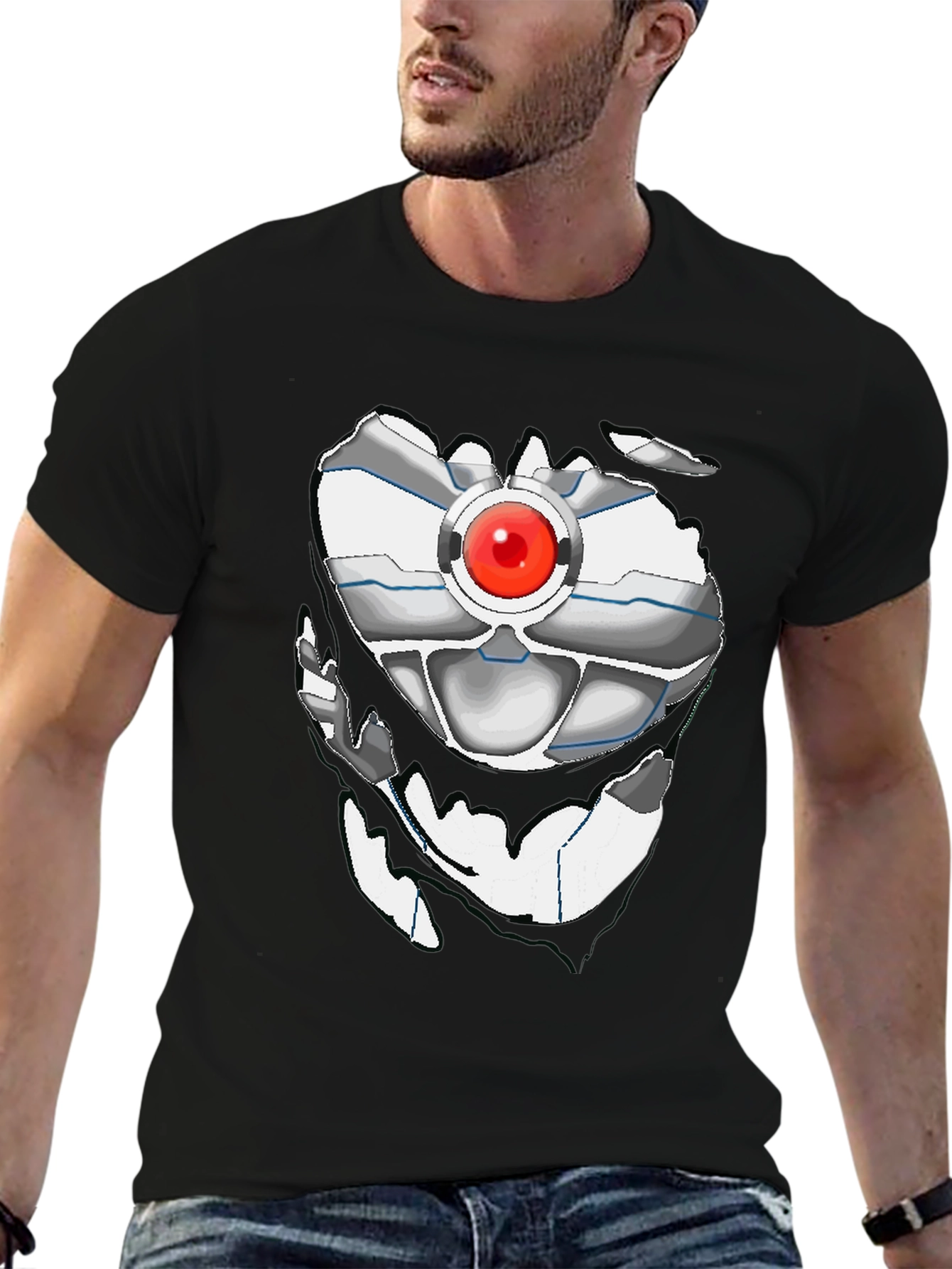 Robot Torso Graphic Black T-Shirt