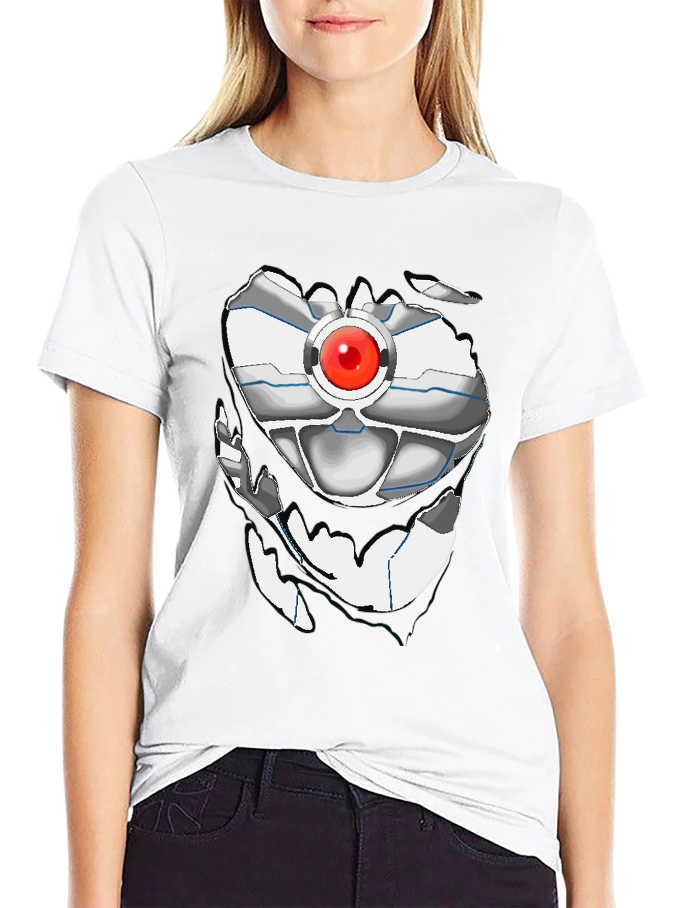Robot Torso Graphic Black T-Shirt