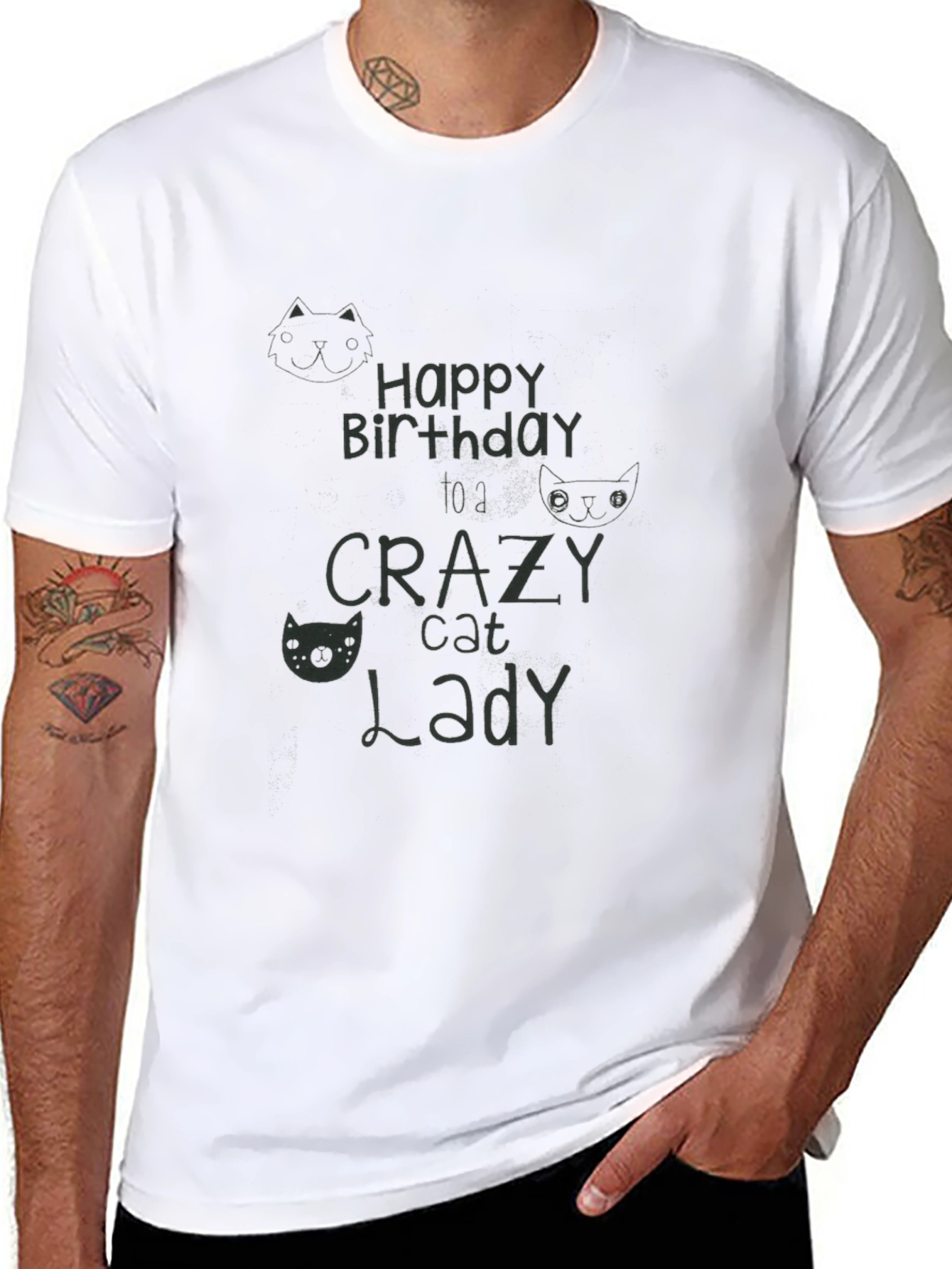 Crazy Cat Lady Birthday T-Shirt