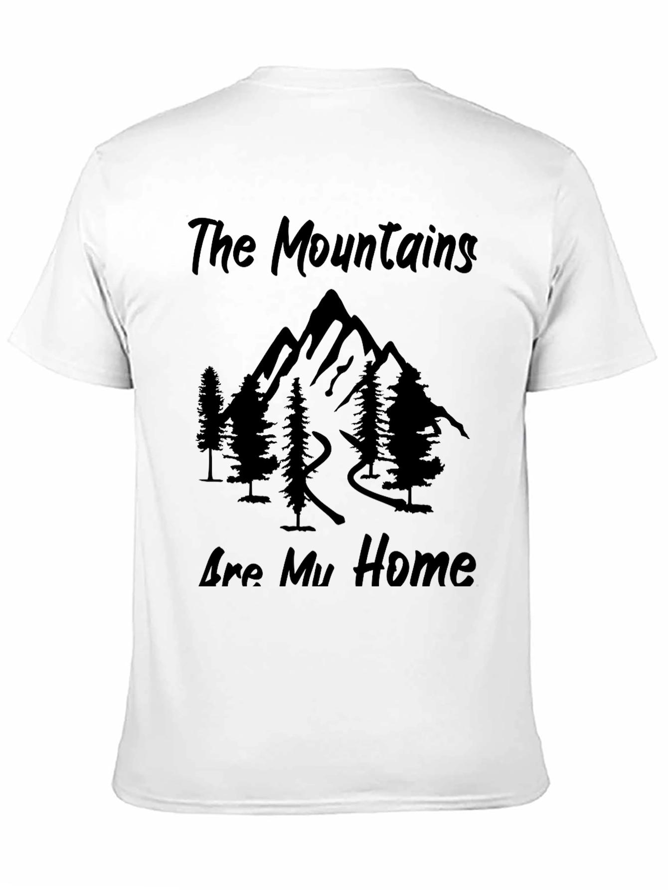 Mountains Are My Home Graphic Tee - Black