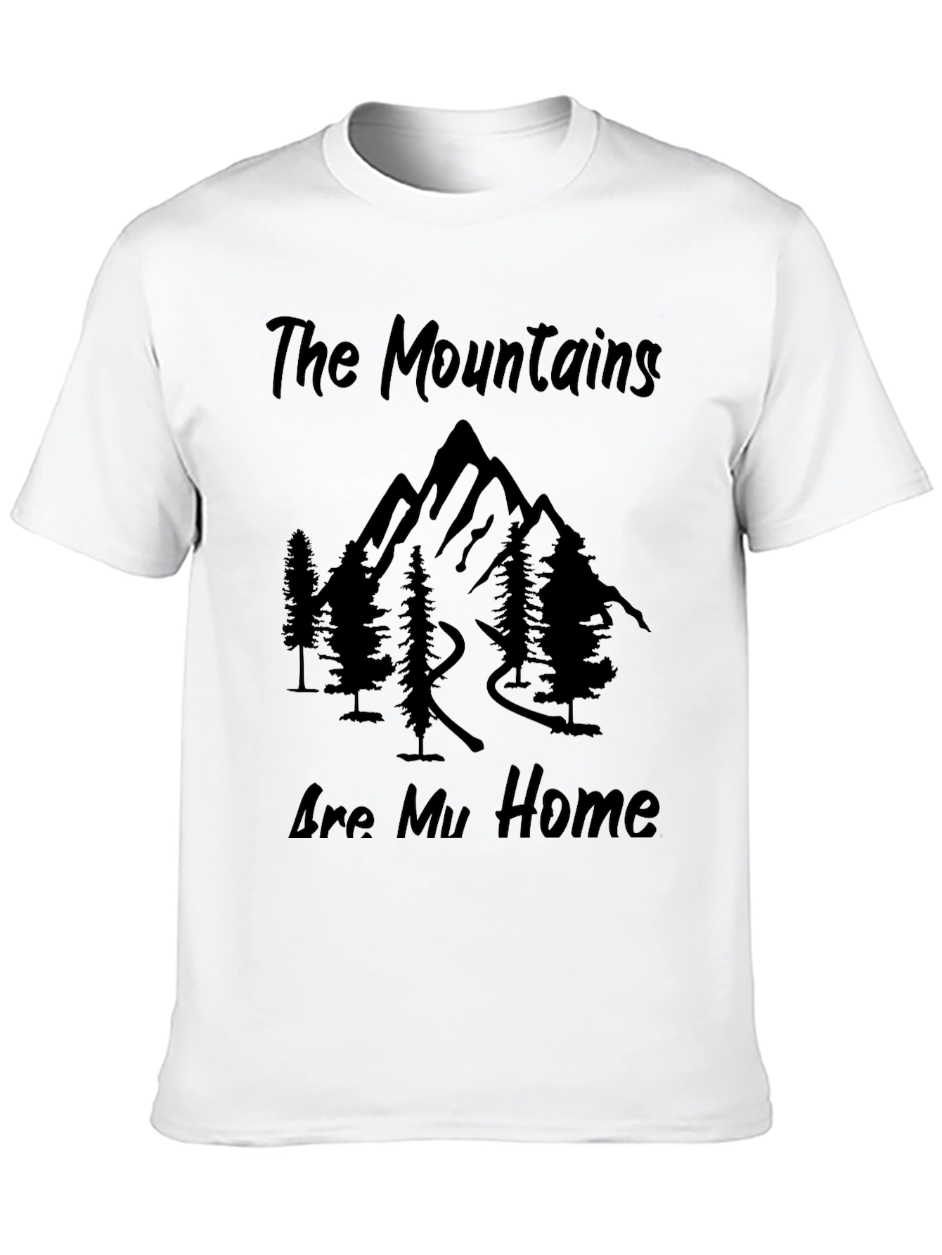 Mountains Are My Home Graphic Tee - Black