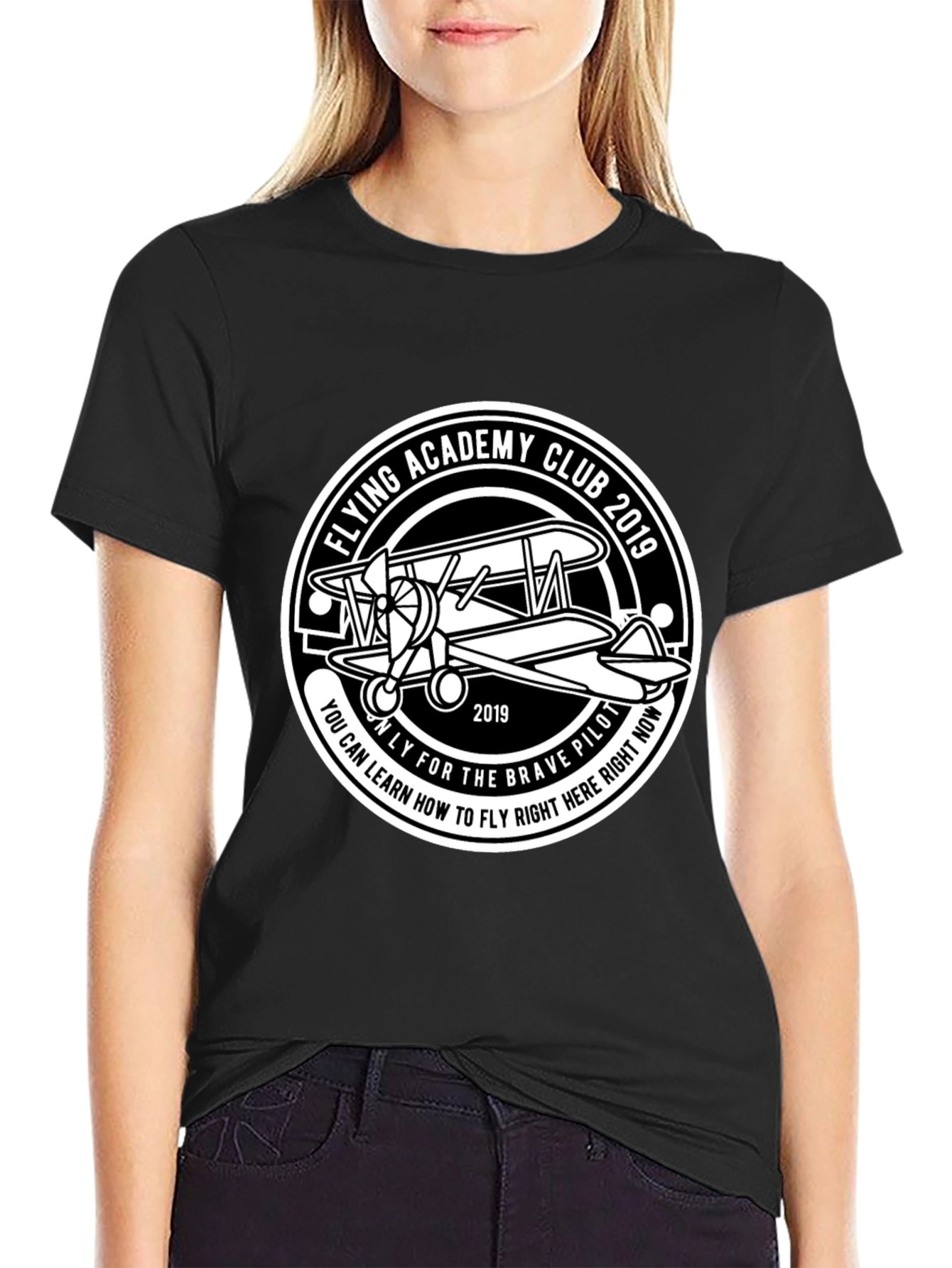 Flying Academy Club 2019 Black Graphic T-Shirt