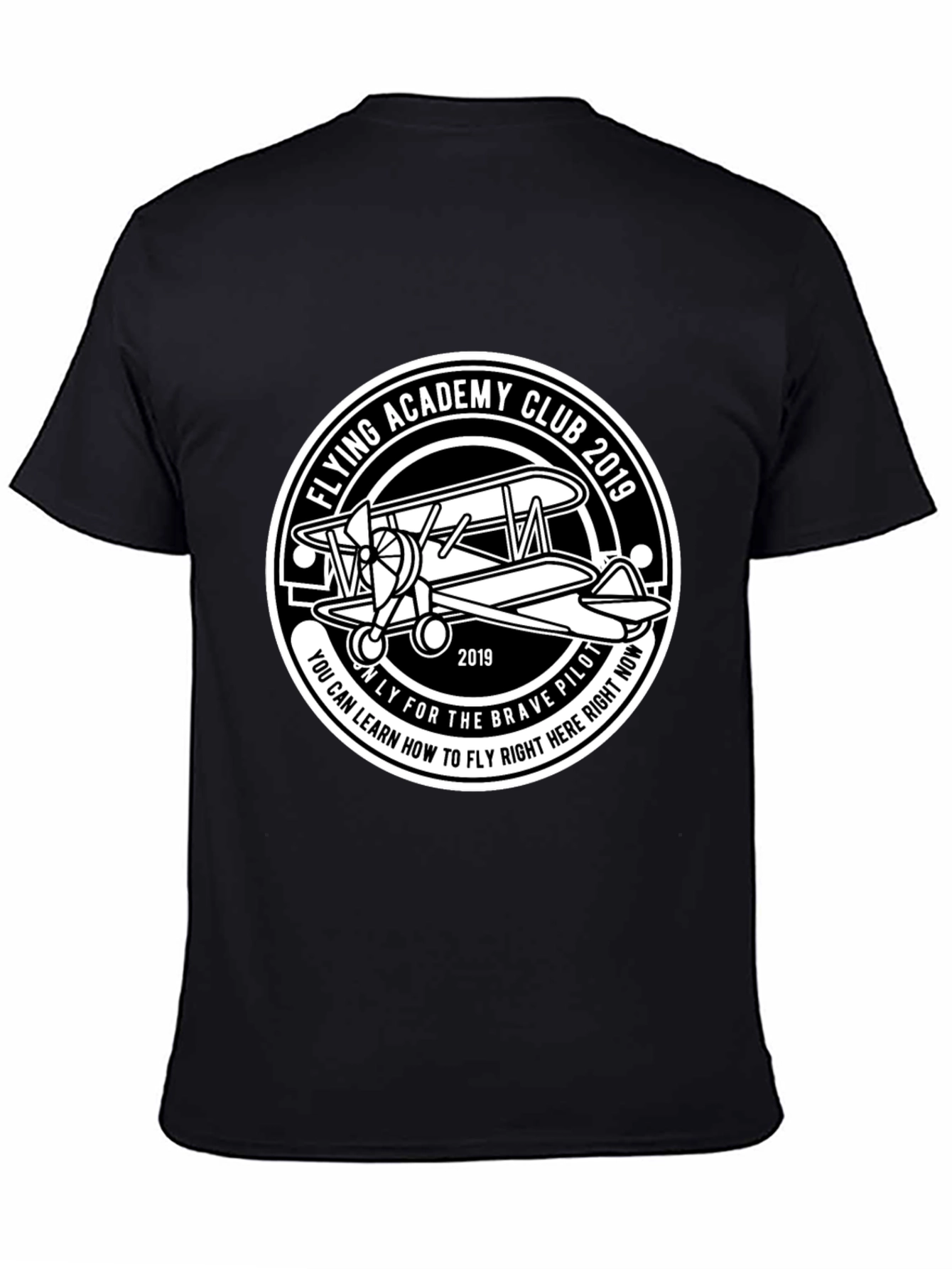 Flying Academy Club 2019 Black Graphic T-Shirt