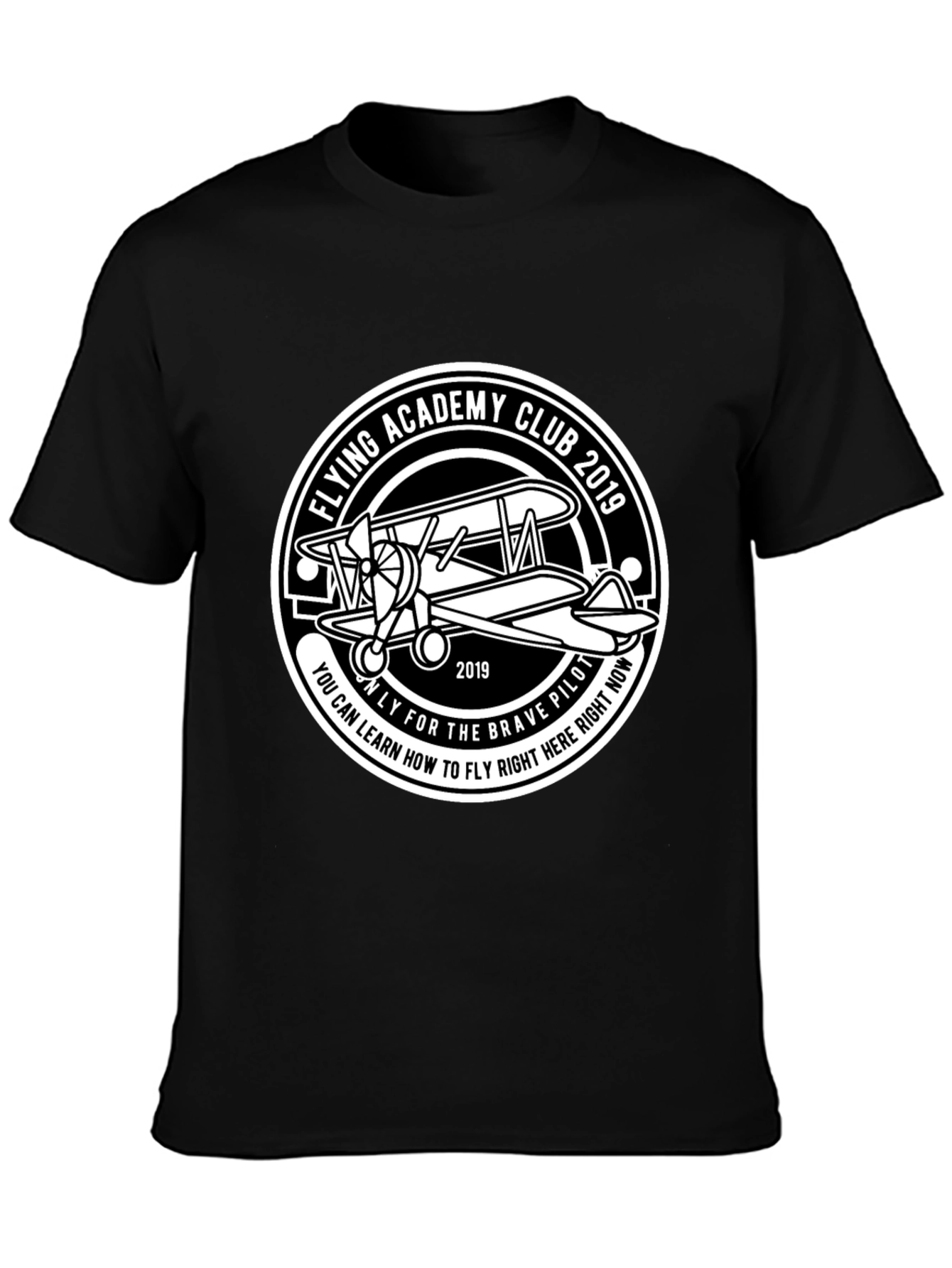 Flying Academy Club 2019 Black Graphic T-Shirt