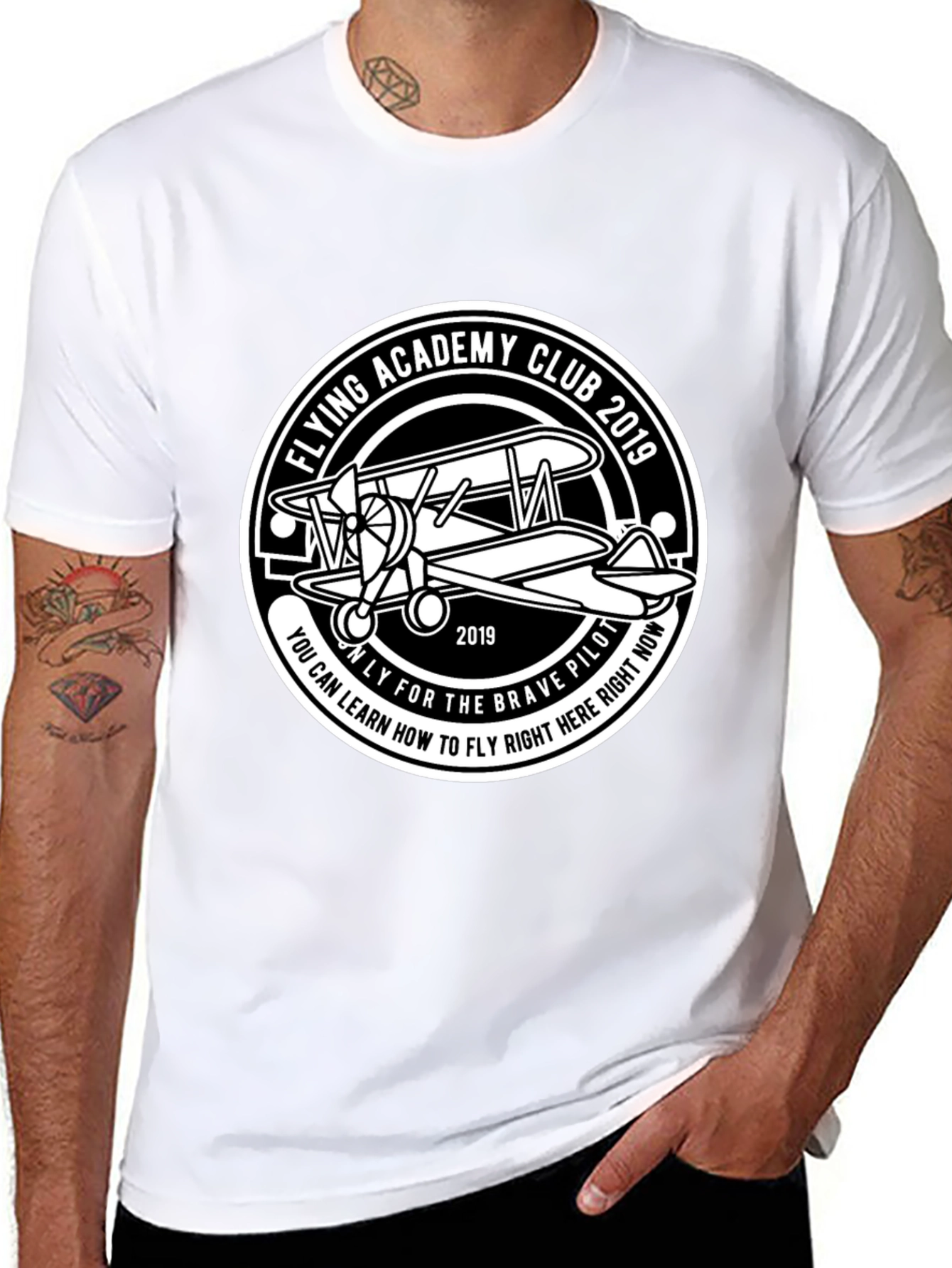 Flying Academy Club 2019 Black Graphic T-Shirt