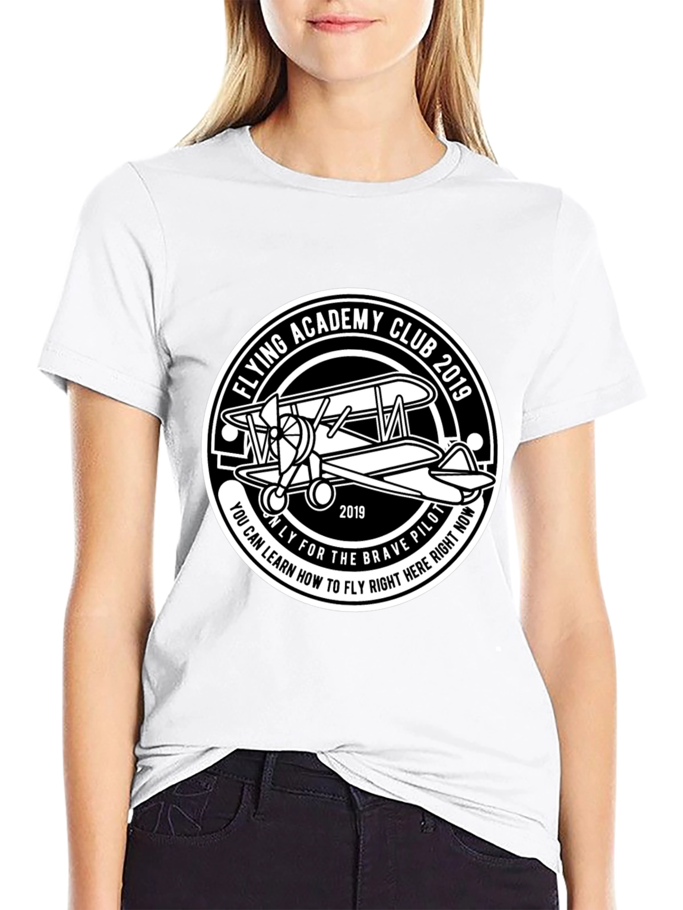 Flying Academy Club 2019 Black Graphic T-Shirt