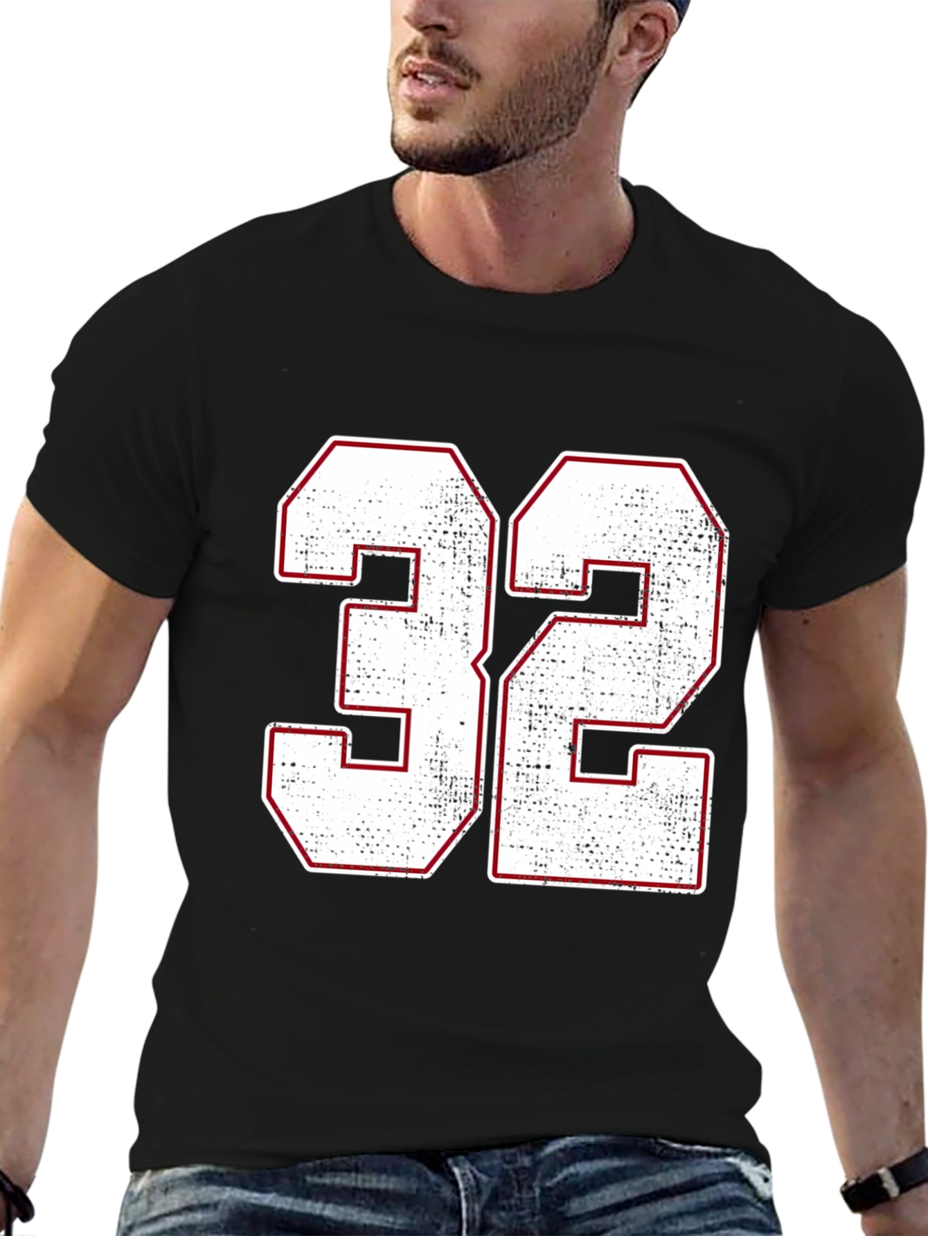 Number 32 Graphic T-Shirt - Black