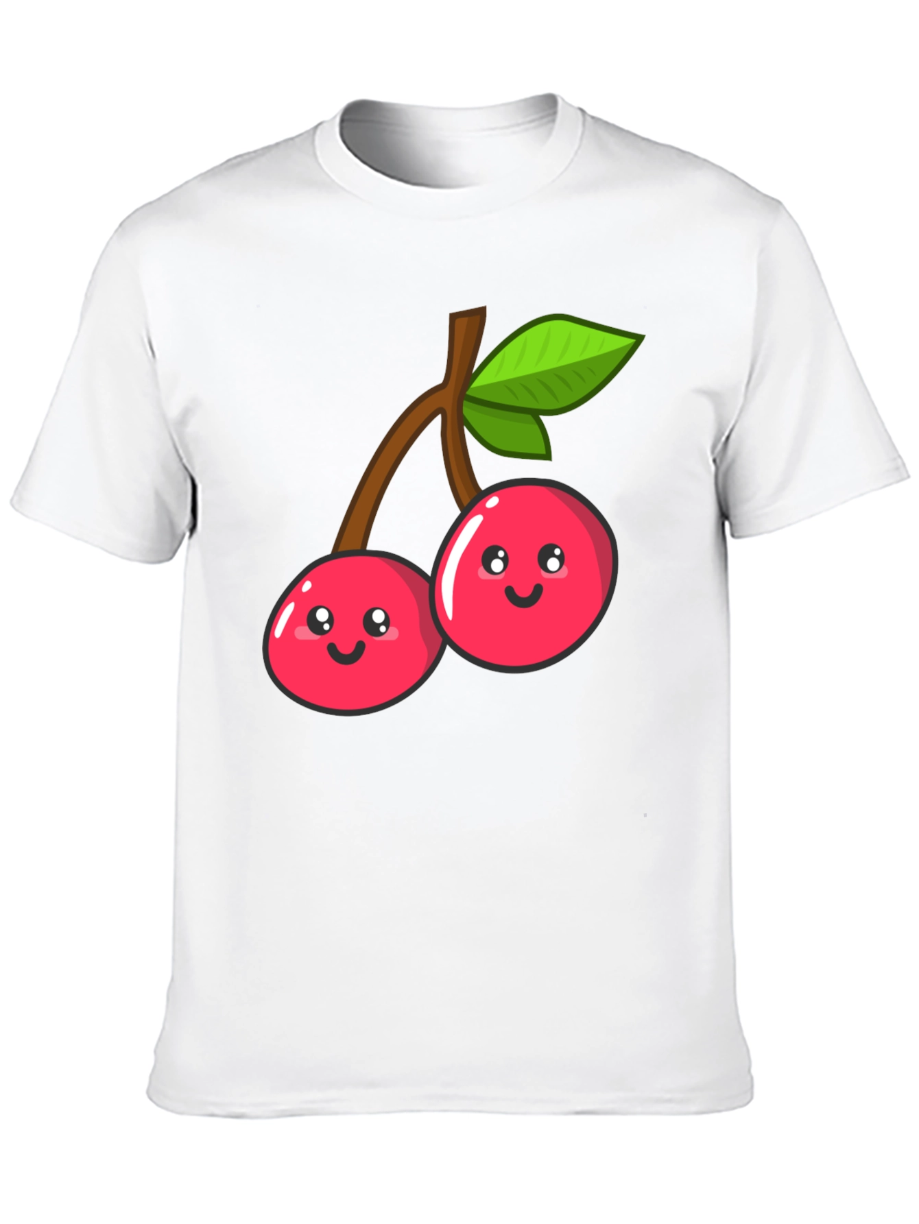 Cute Cherry Graphic Tee - Unisex Black T-Shirt