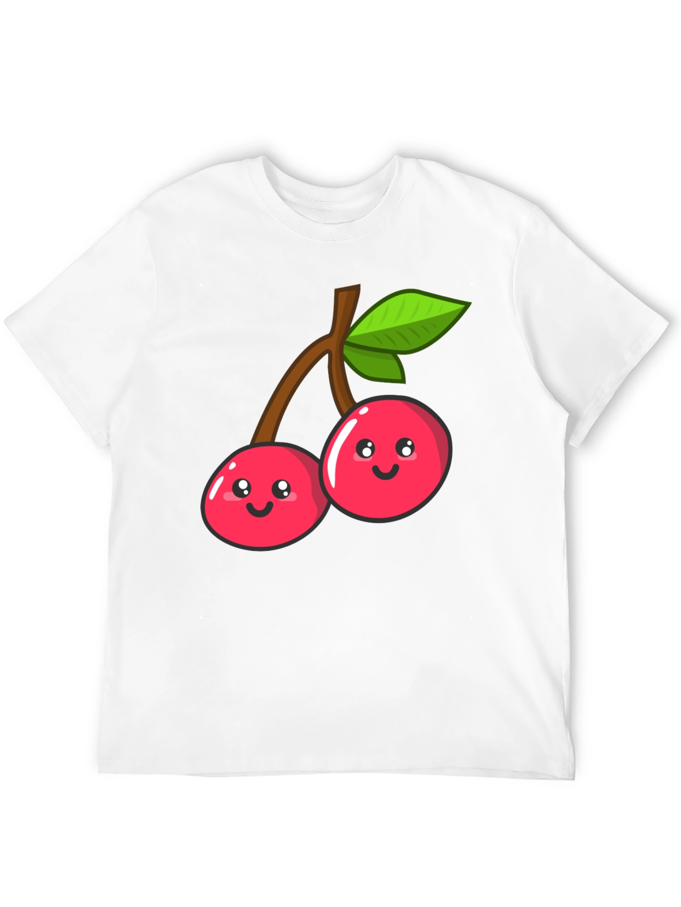 Cute Cherry Graphic Tee - Unisex Black T-Shirt