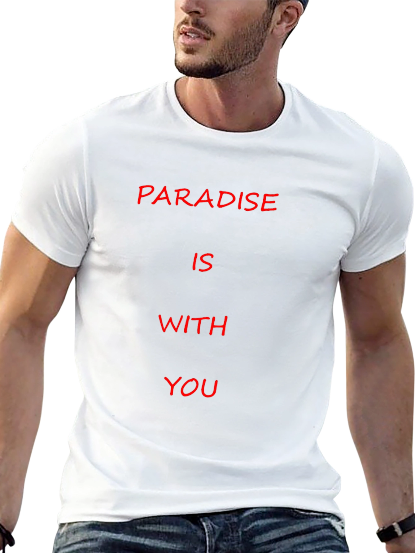 Paradise is With You Graphic Tee - Black