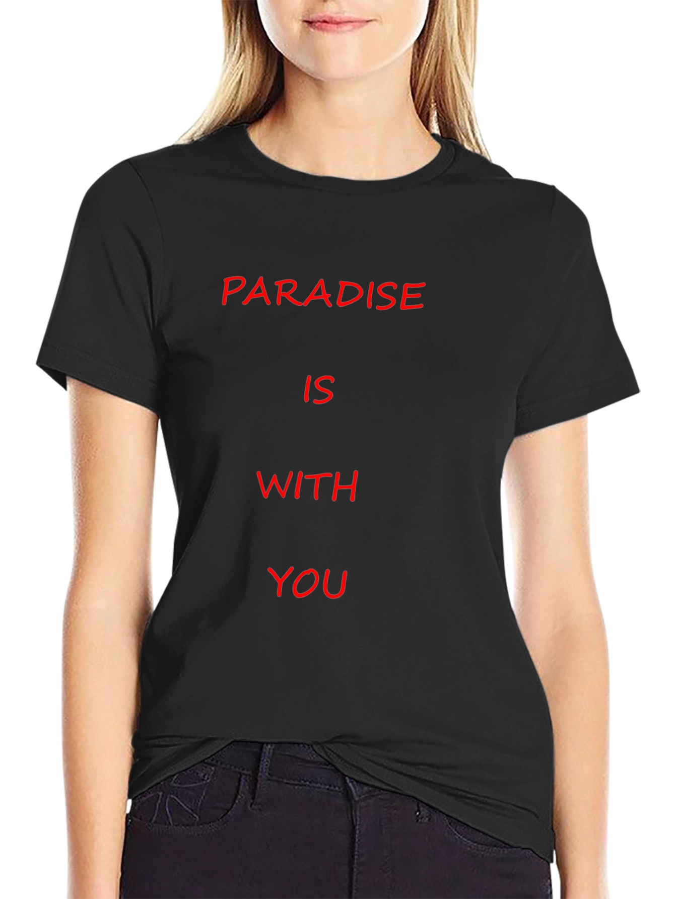 Paradise is With You Graphic Tee - Black