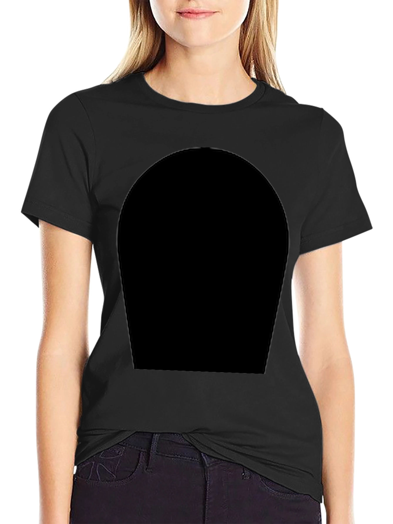 Mens Black Crew Neck T-Shirt - Modern Style