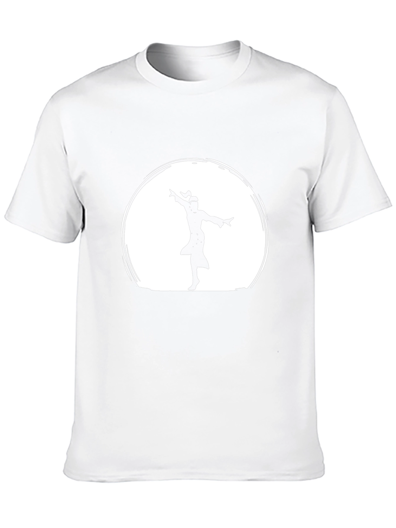 Black Graphic Tee - Dancing Silhouette Design