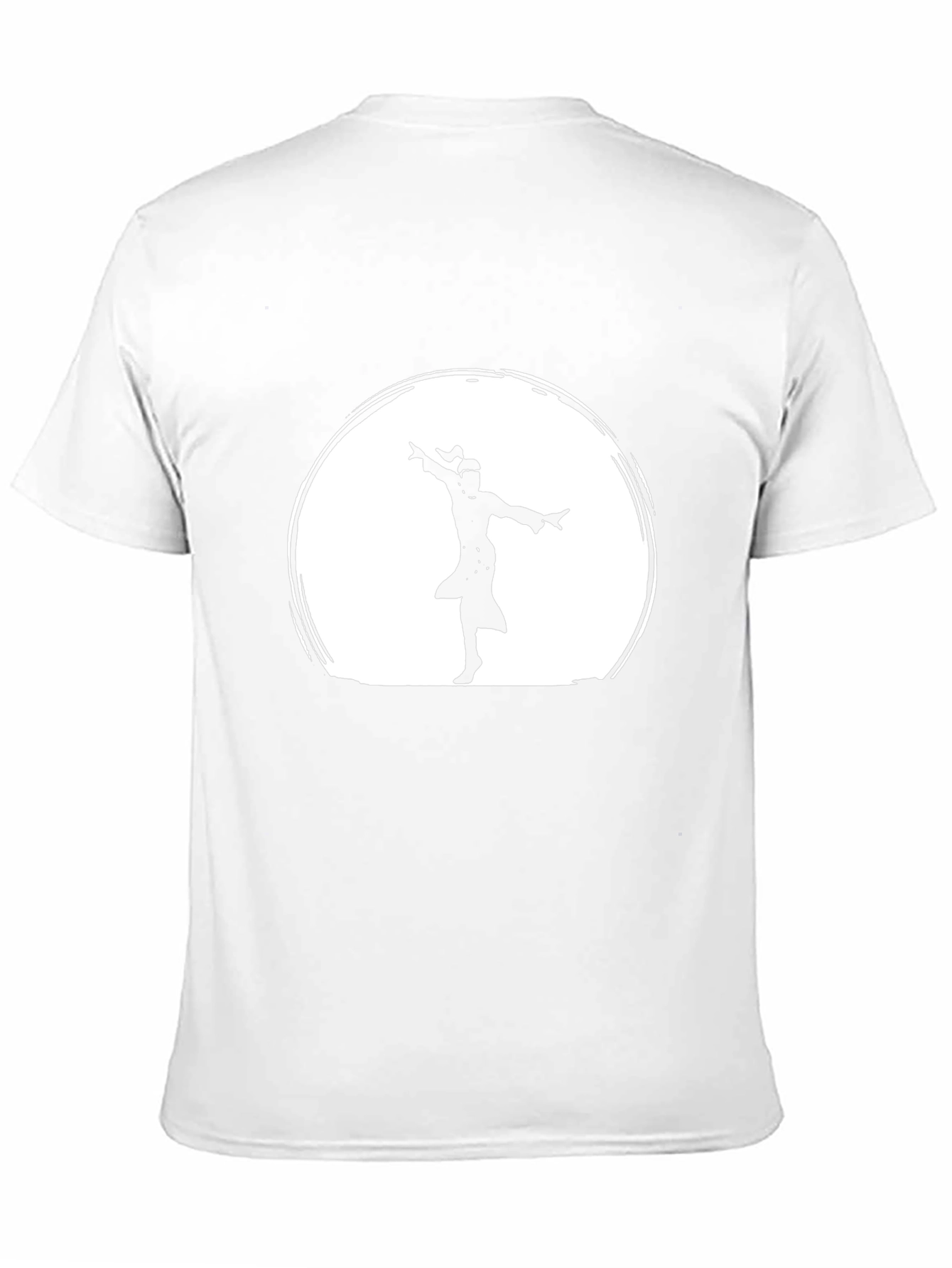 Black Graphic Tee - Dancing Silhouette Design