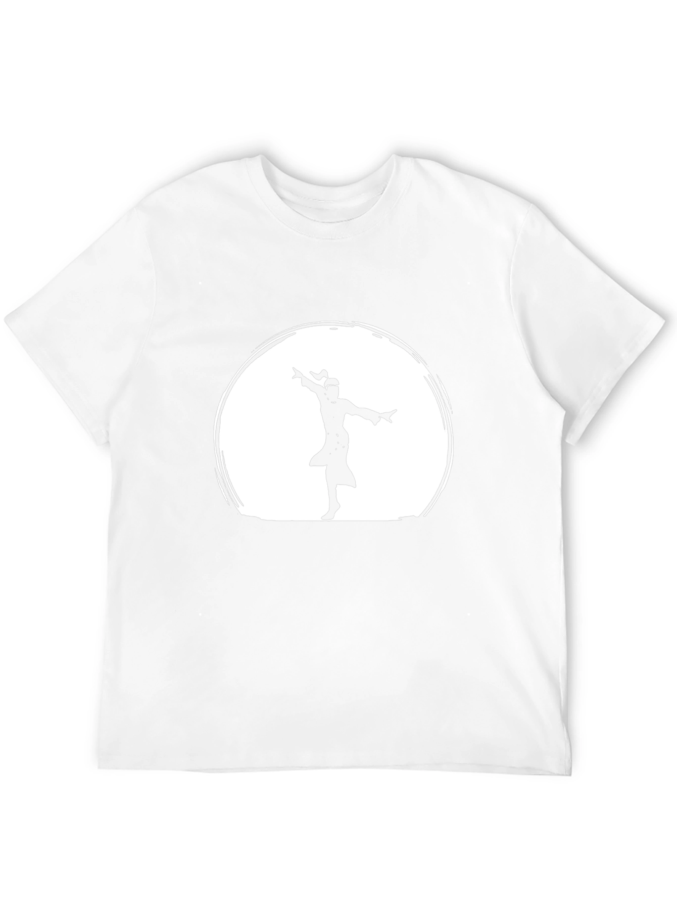 Black Graphic Tee - Dancing Silhouette Design