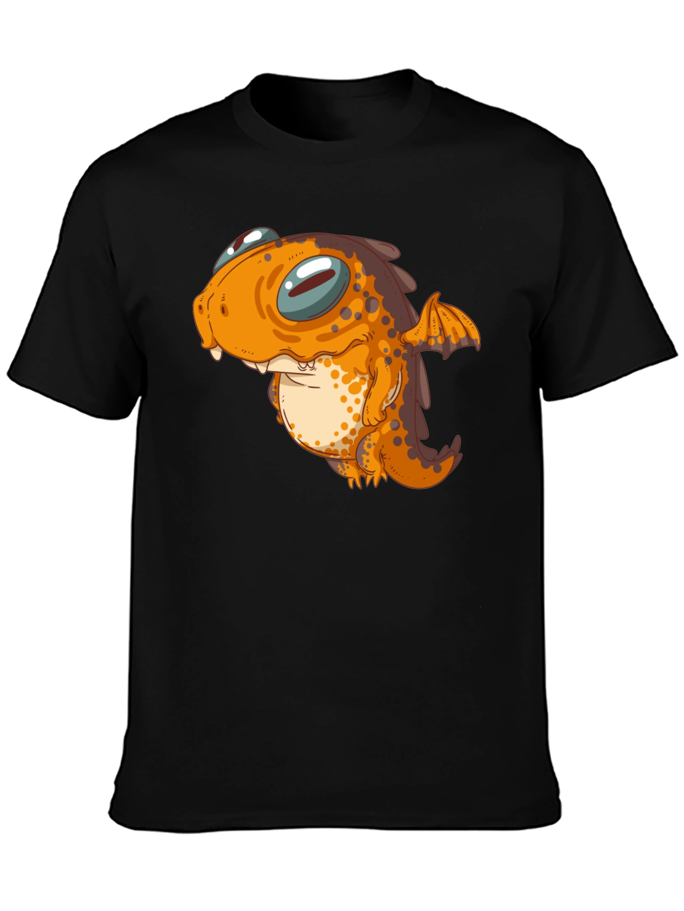 Cute Dragon Graphic Tee - Black Unisex T-Shirt