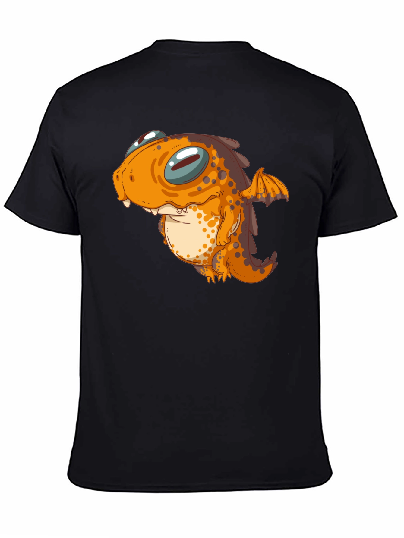 Cute Dragon Graphic Tee - Black Unisex T-Shirt