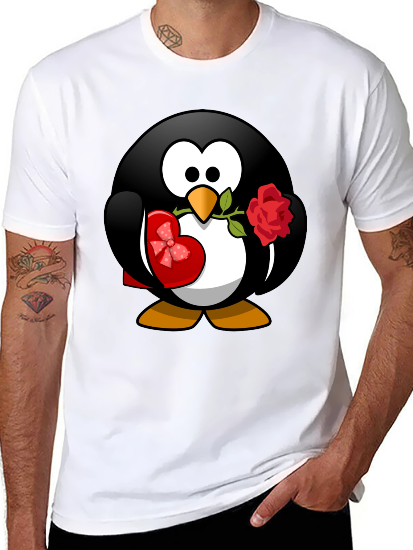 Penguin Love T-Shirt - Valentines Day Gift