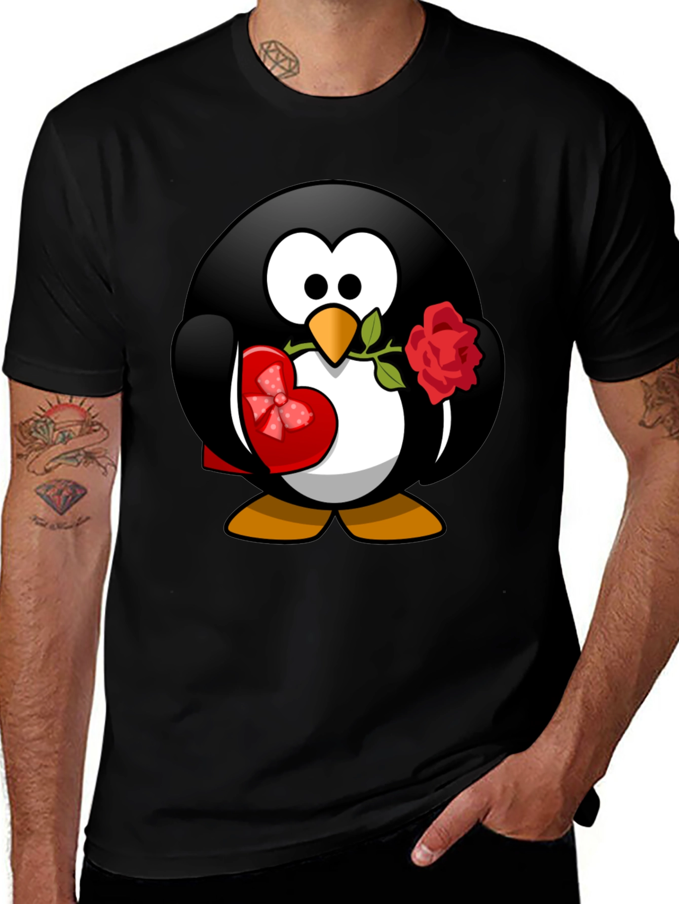 Penguin Love T-Shirt - Valentines Day Gift