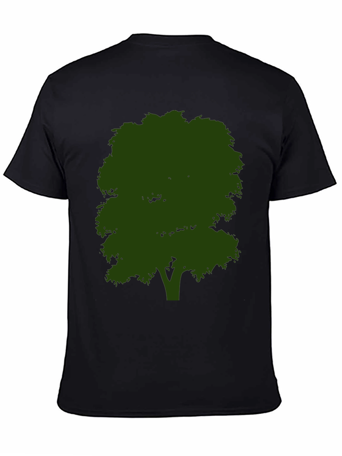 Nature Tree Graphic Tee - Black Cotton Shirt