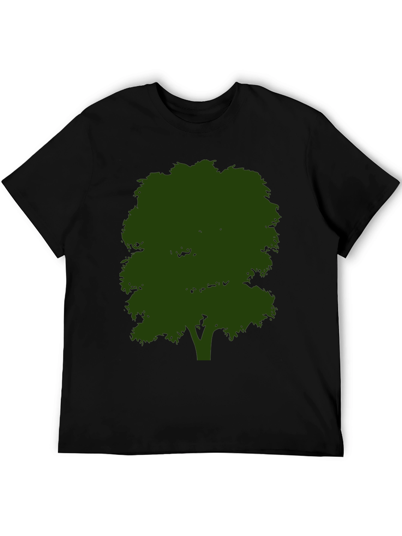 Nature Tree Graphic Tee - Black Cotton Shirt