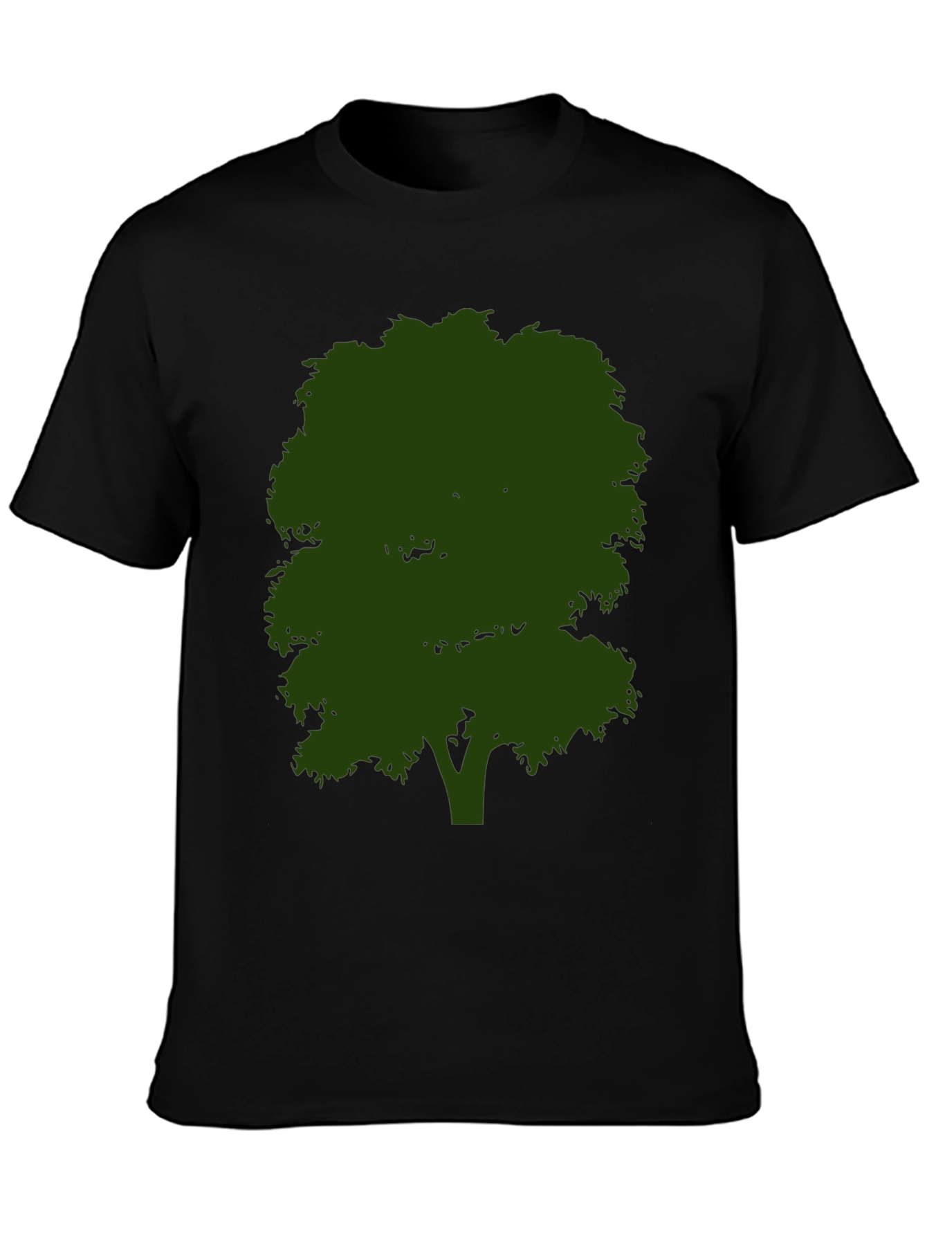 Nature Tree Graphic Tee - Black Cotton Shirt