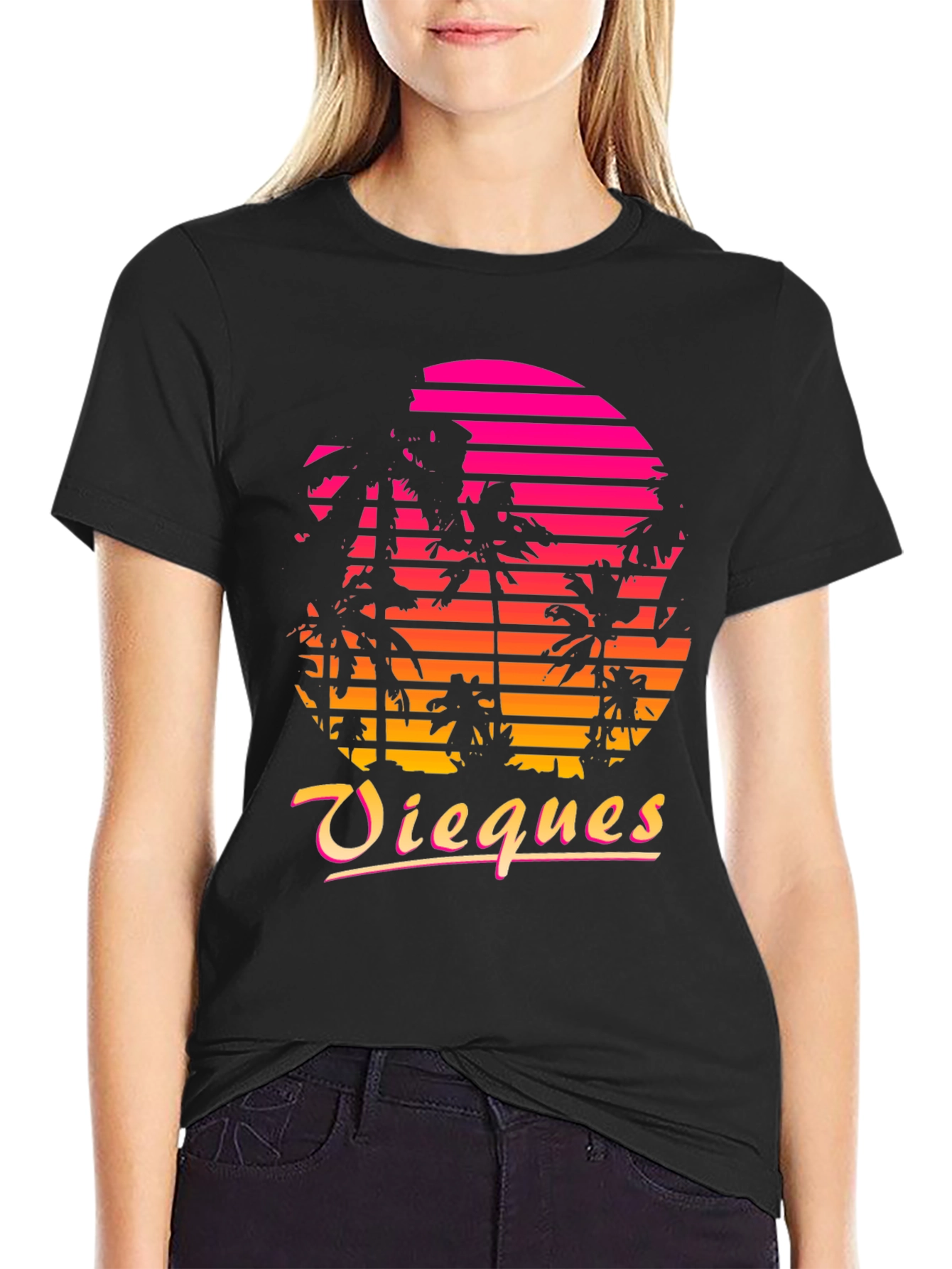 Vieques Retro Sunset T-Shirt