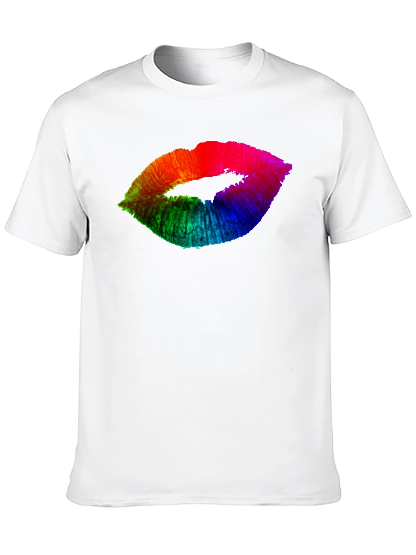 Rainbow Lips Graphic Black Tee
