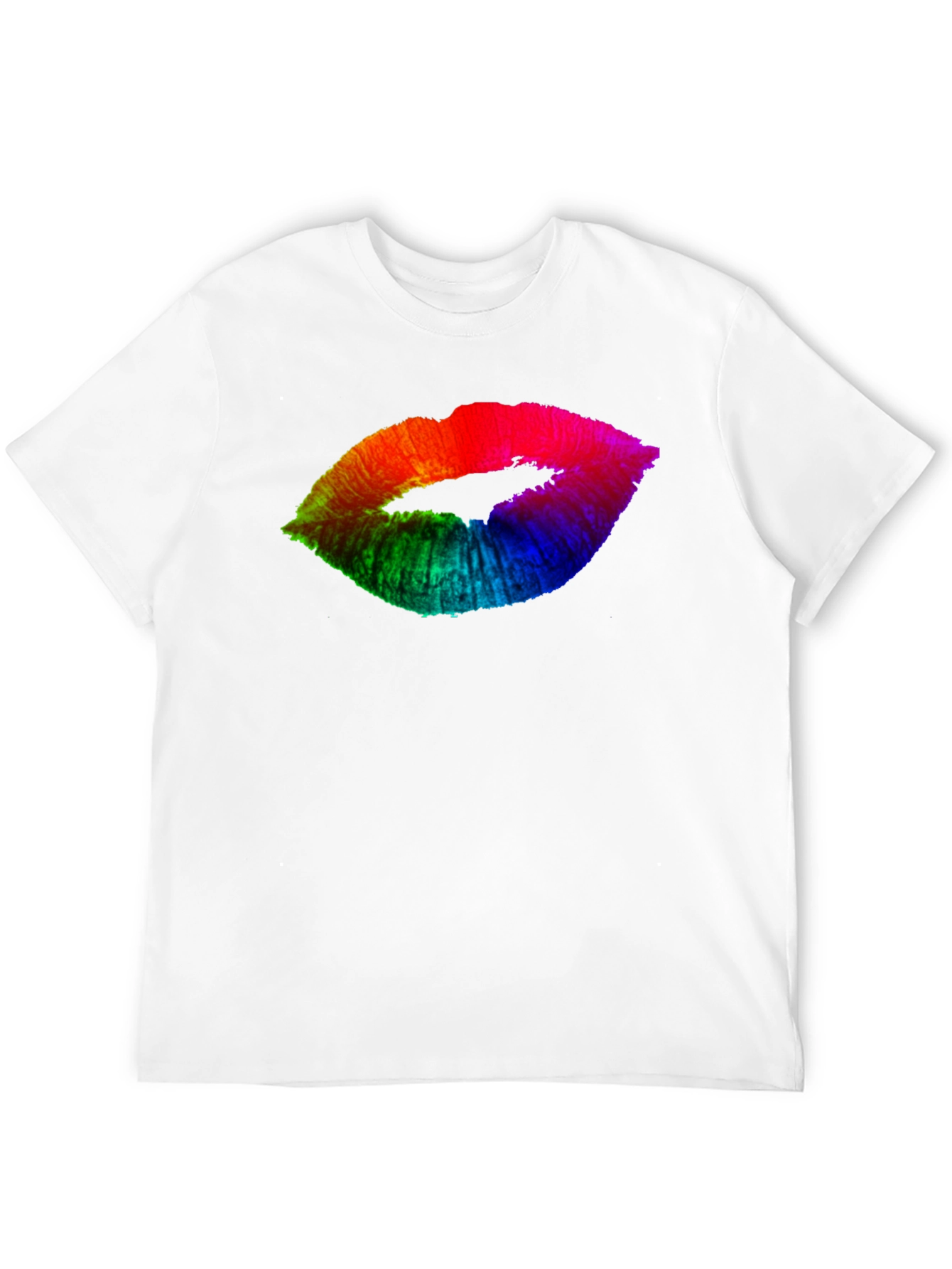 Rainbow Lips Graphic Black Tee