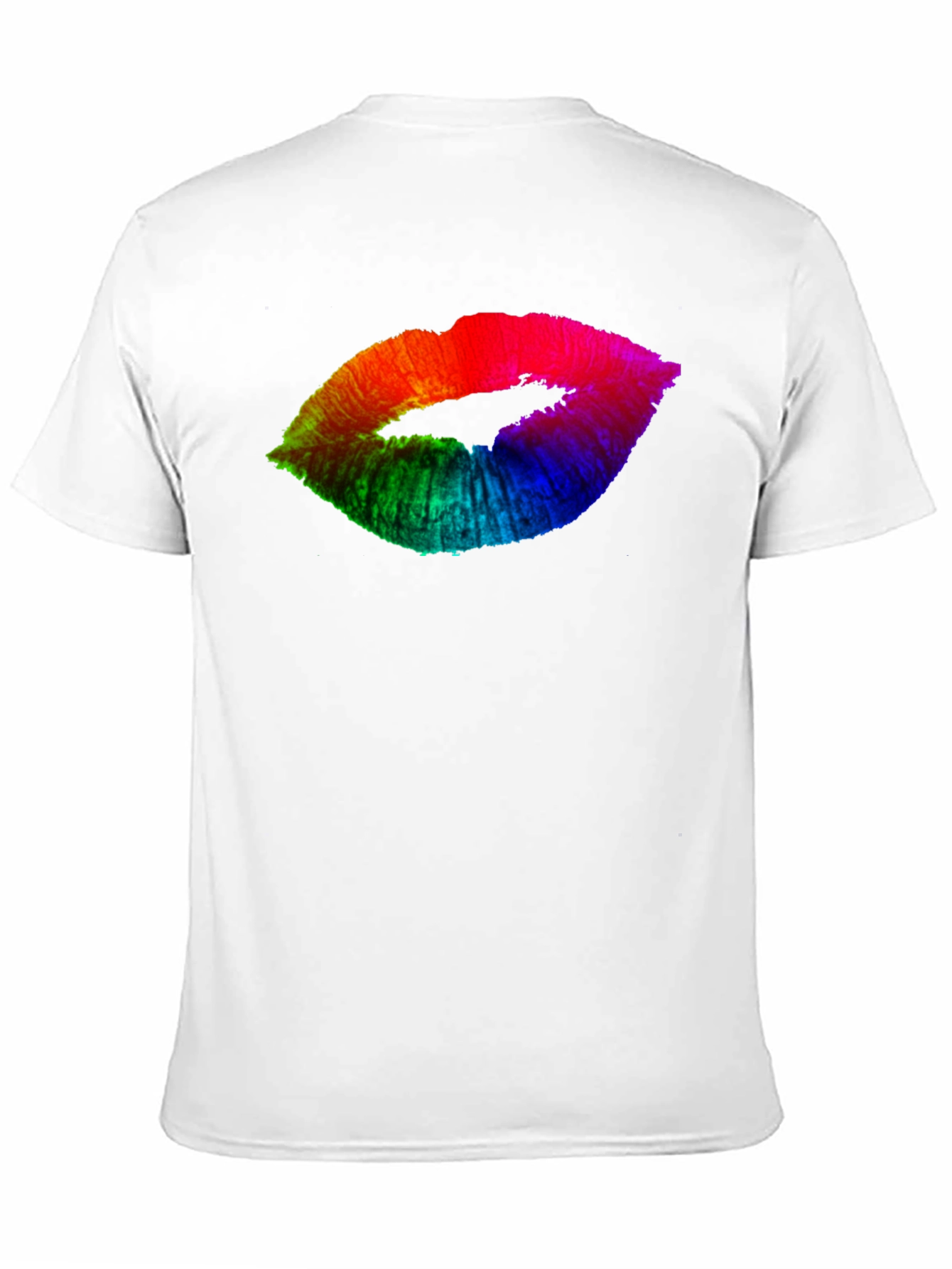 Rainbow Lips Graphic Black Tee